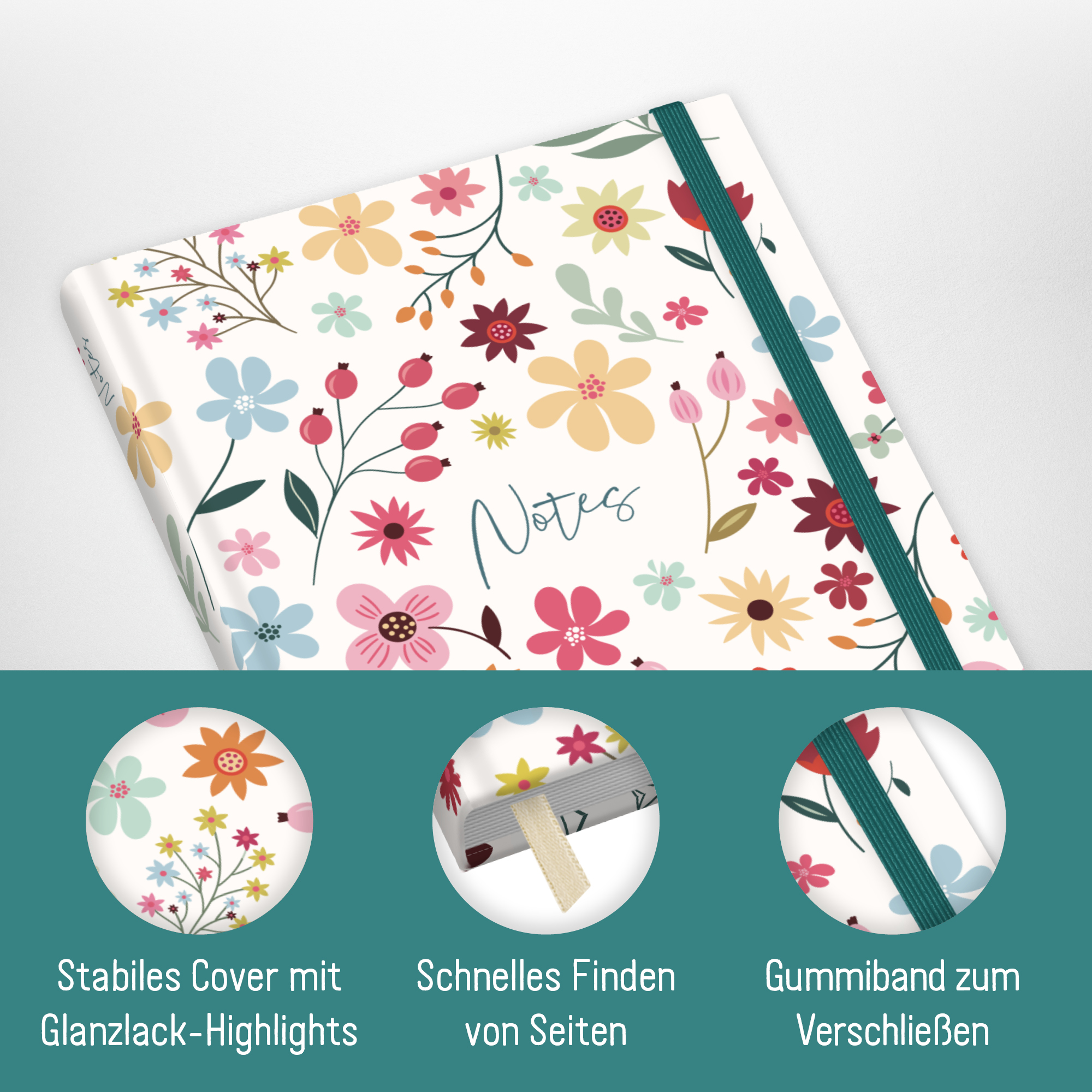Artikelbild 2 des Artikels “Notizbuch Classic A5+ blanko [Wild Flower] “