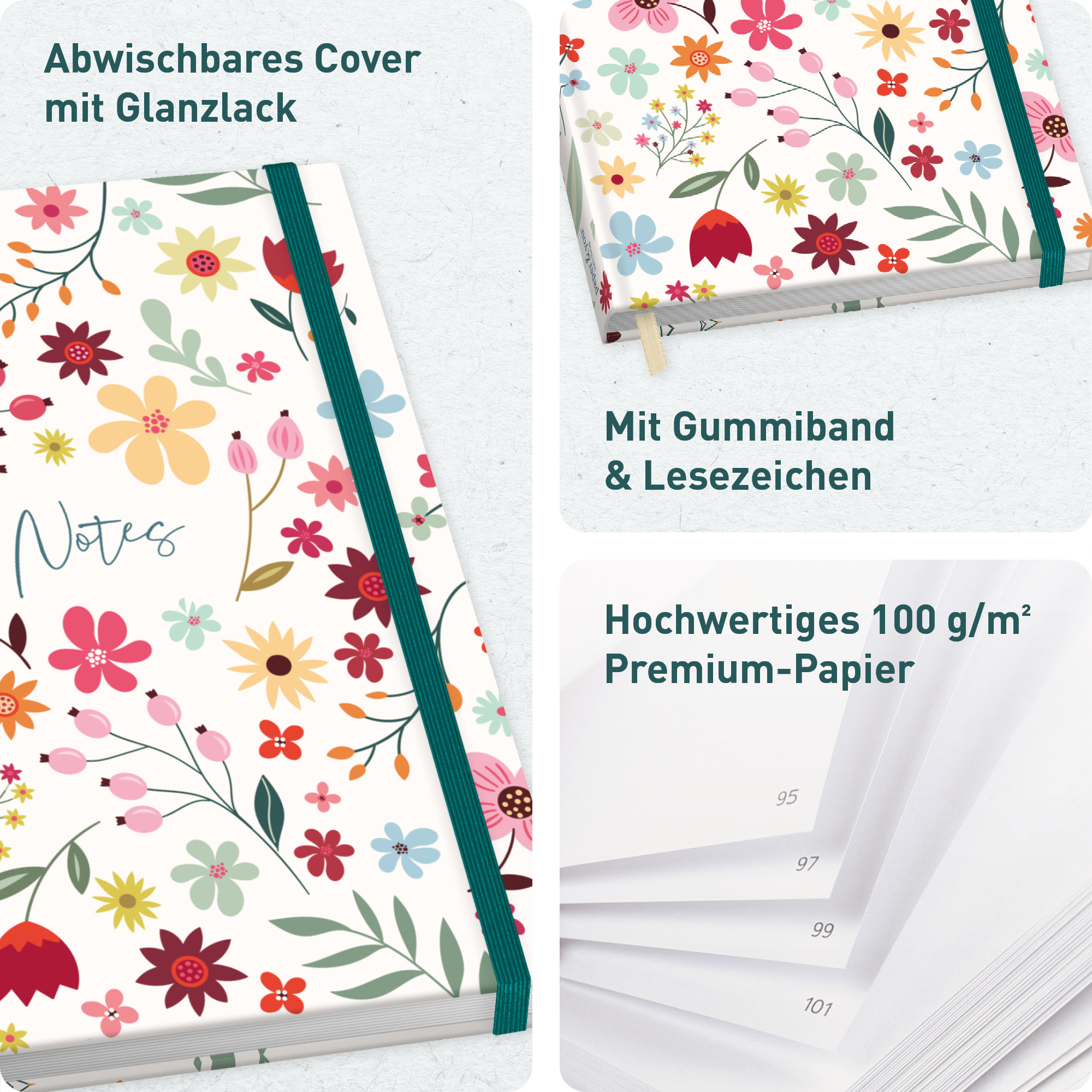 Artikelbild 2 des Artikels “Notizbuch Classic A5+ blanko [Wild Flower] “
