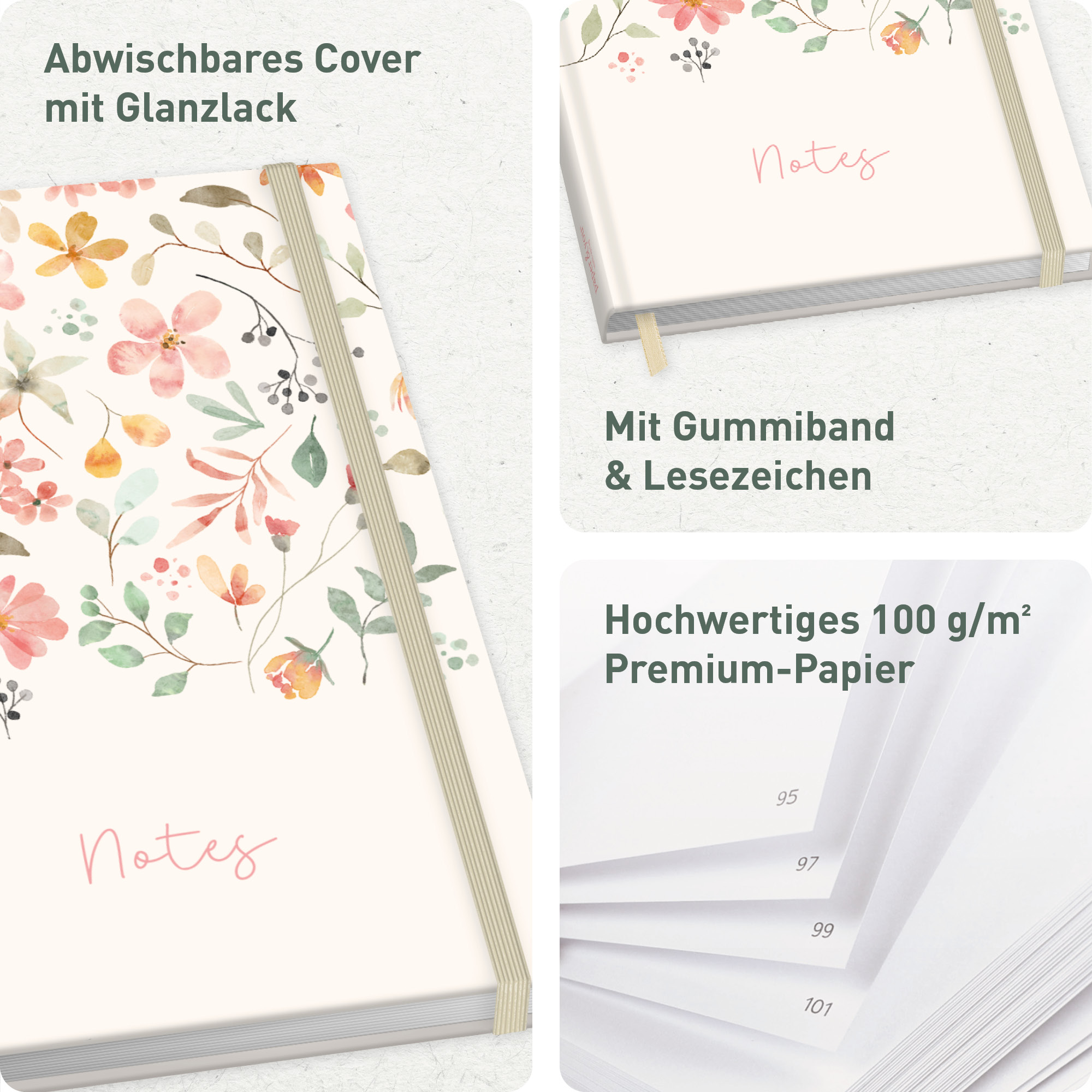 Artikelbild 2 des Artikels “Notizbuch Classic A5+ blanko [Wild Blossoms] “