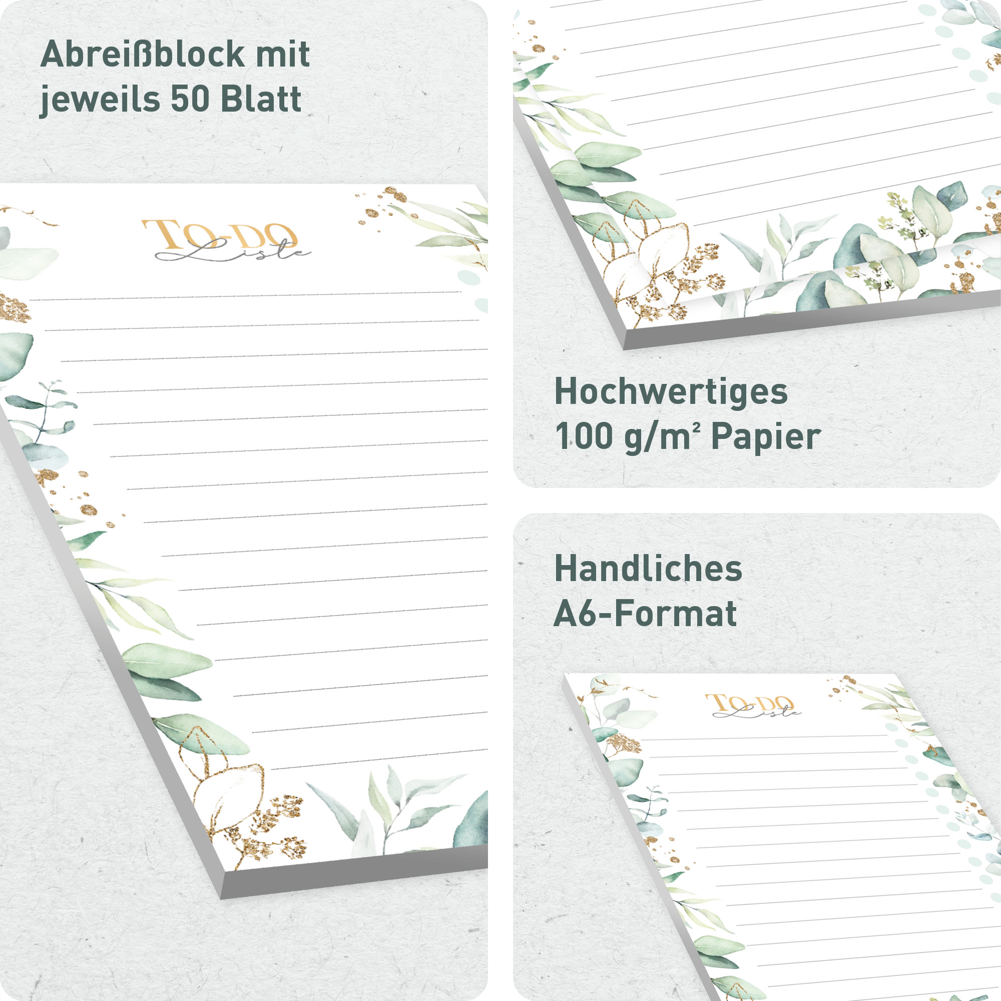 Artikelbild 2 des Artikels “paper&you To-do Listen Block A6 [Blattgold] “