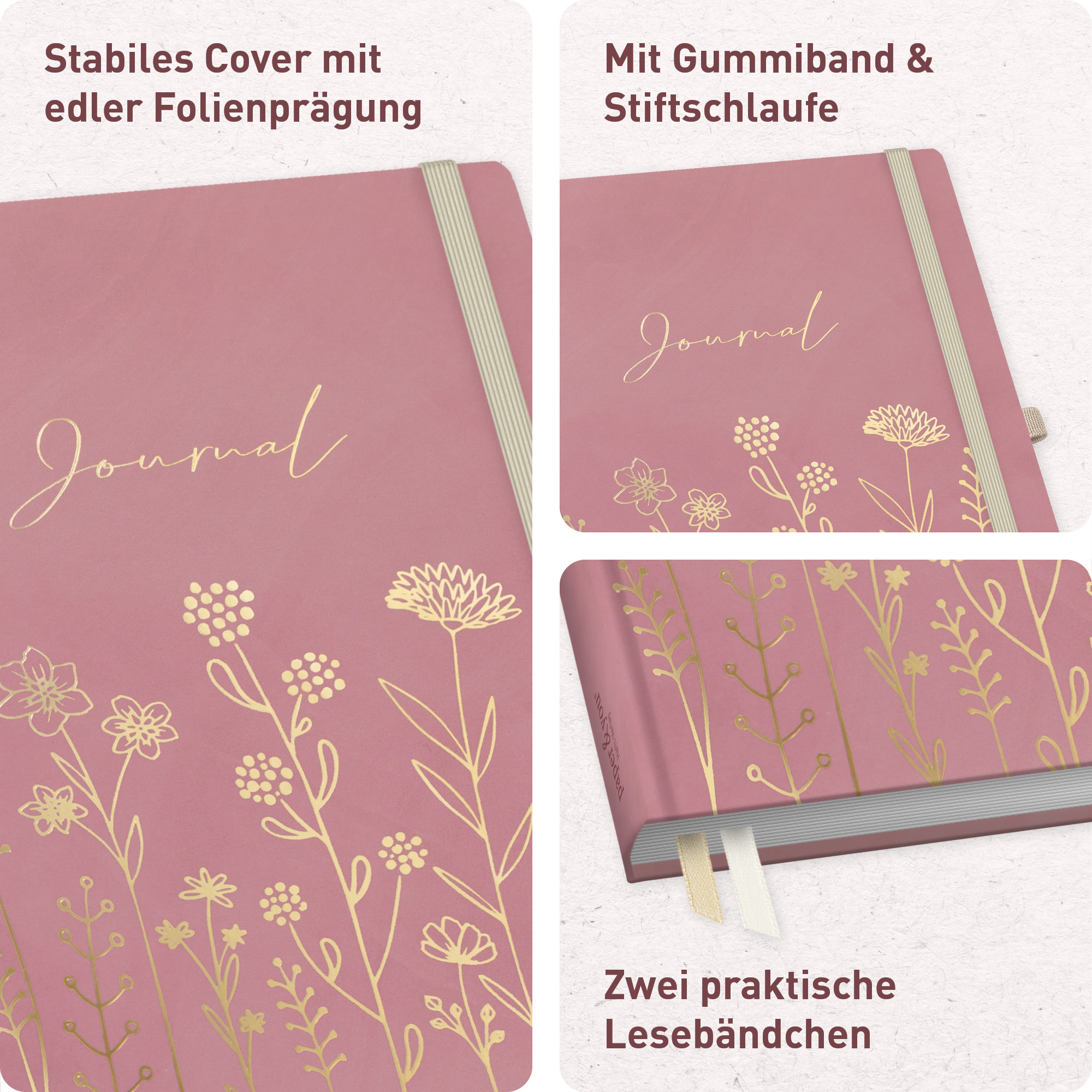 Artikelbild 2 des Artikels “p&y Journal Premium dotted A5 [Fine Flowers rosé] “