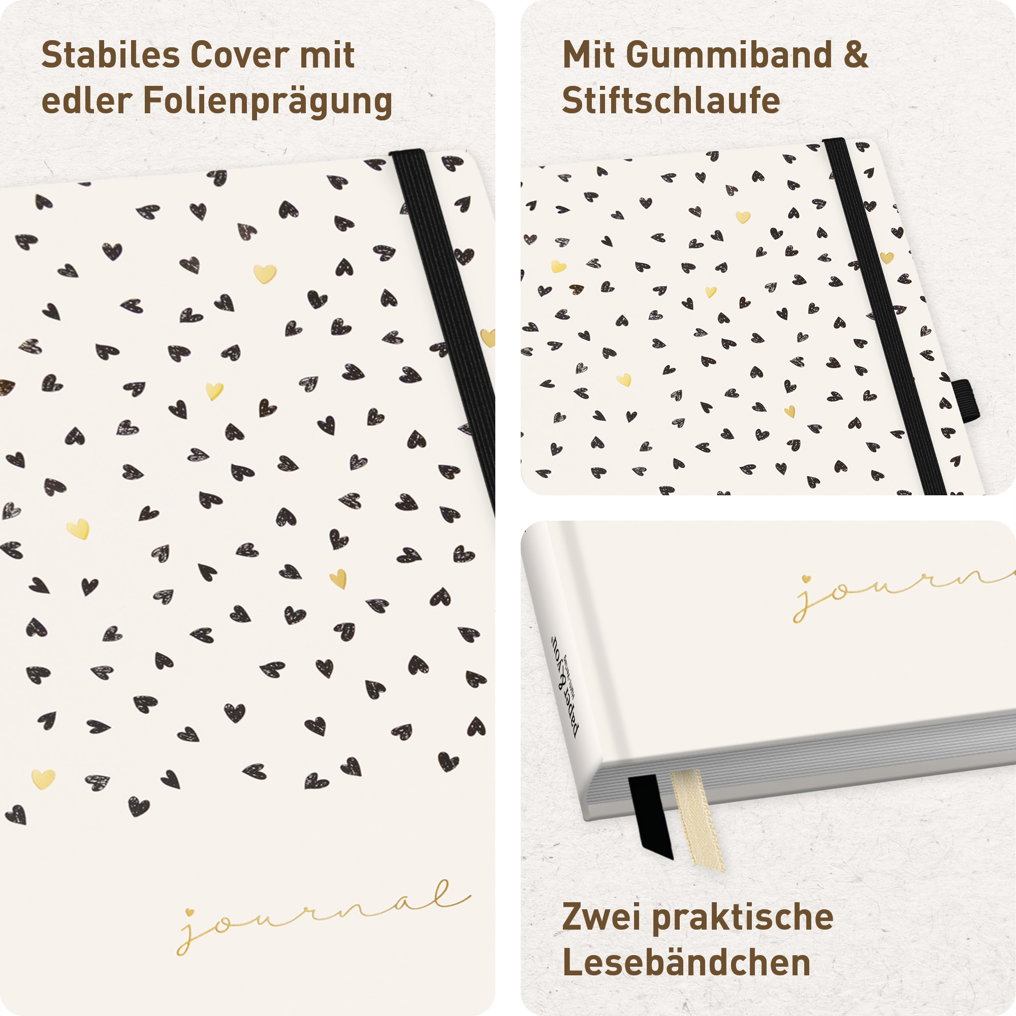 Artikelbild 2 des Artikels “p&y Journal Premium dotted A5 [Golden Hearts] “