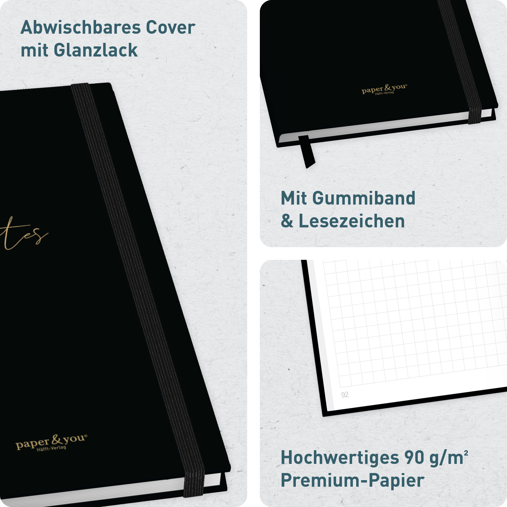 Artikelbild 2 des Artikels “paper&you Notizbuch kariert A6+ 