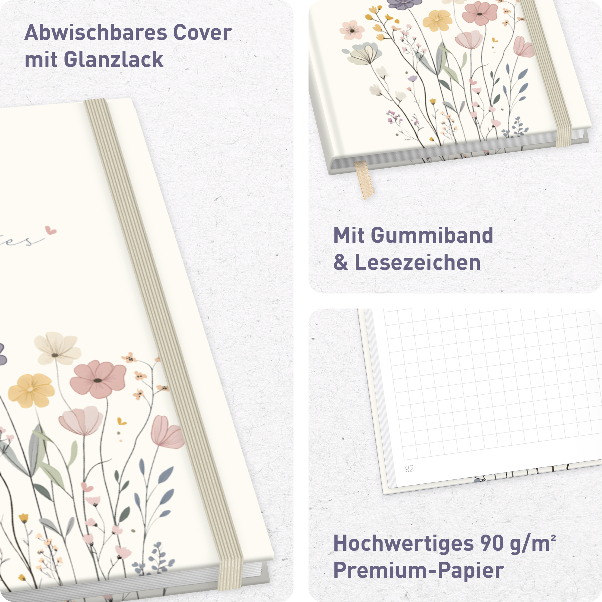Artikelbild 2 des Artikels “paper&you Notizbuch kariert A6+ 