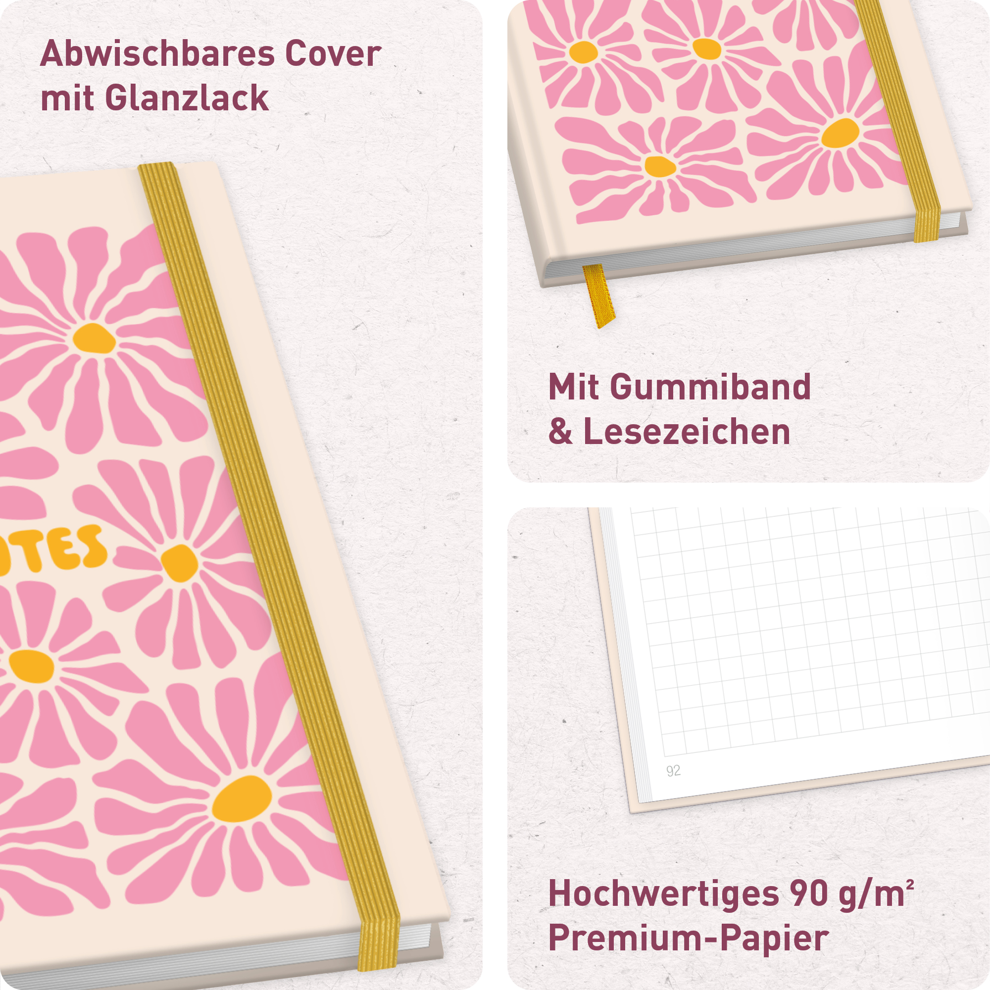Artikelbild 2 des Artikels “paper&you Notizbuch kariert A6+ 