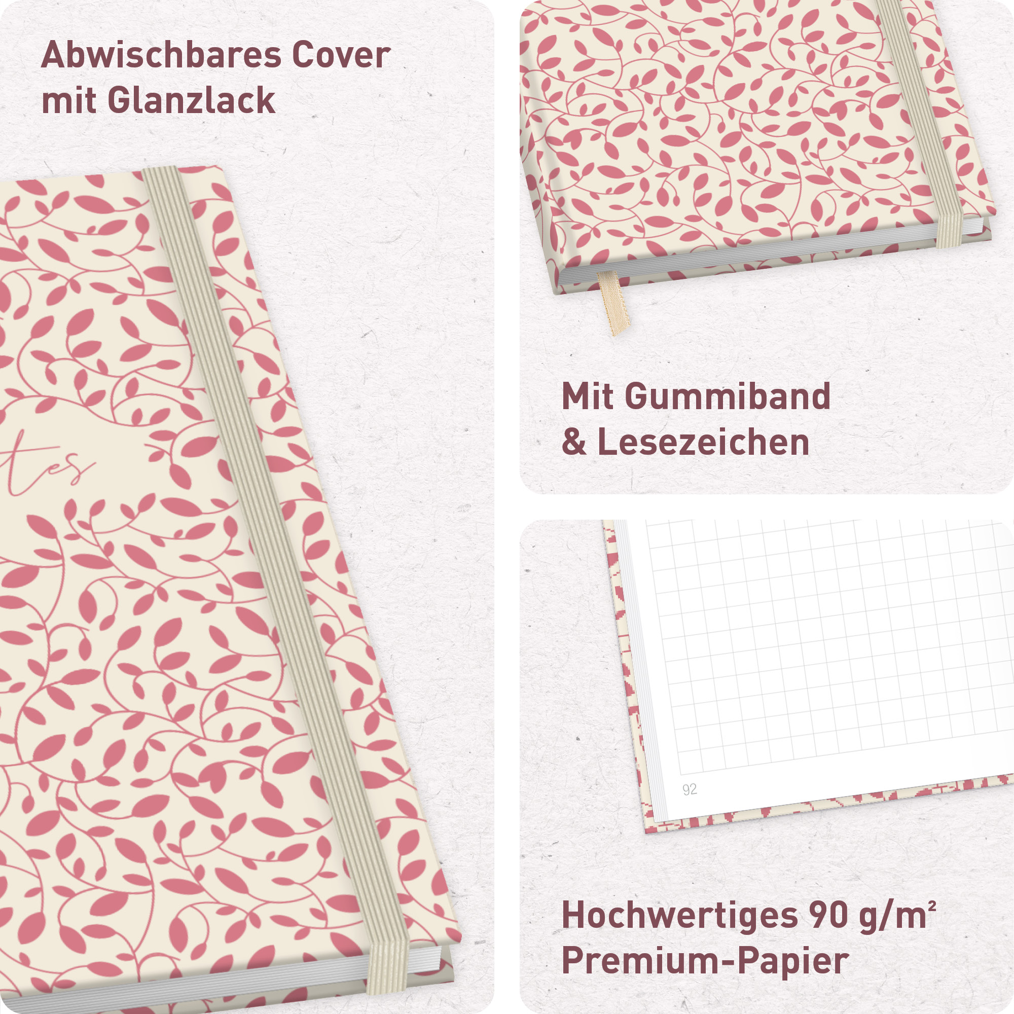Artikelbild 2 des Artikels “p&y Notizbuch kariert A6+ [Red Leaves] “