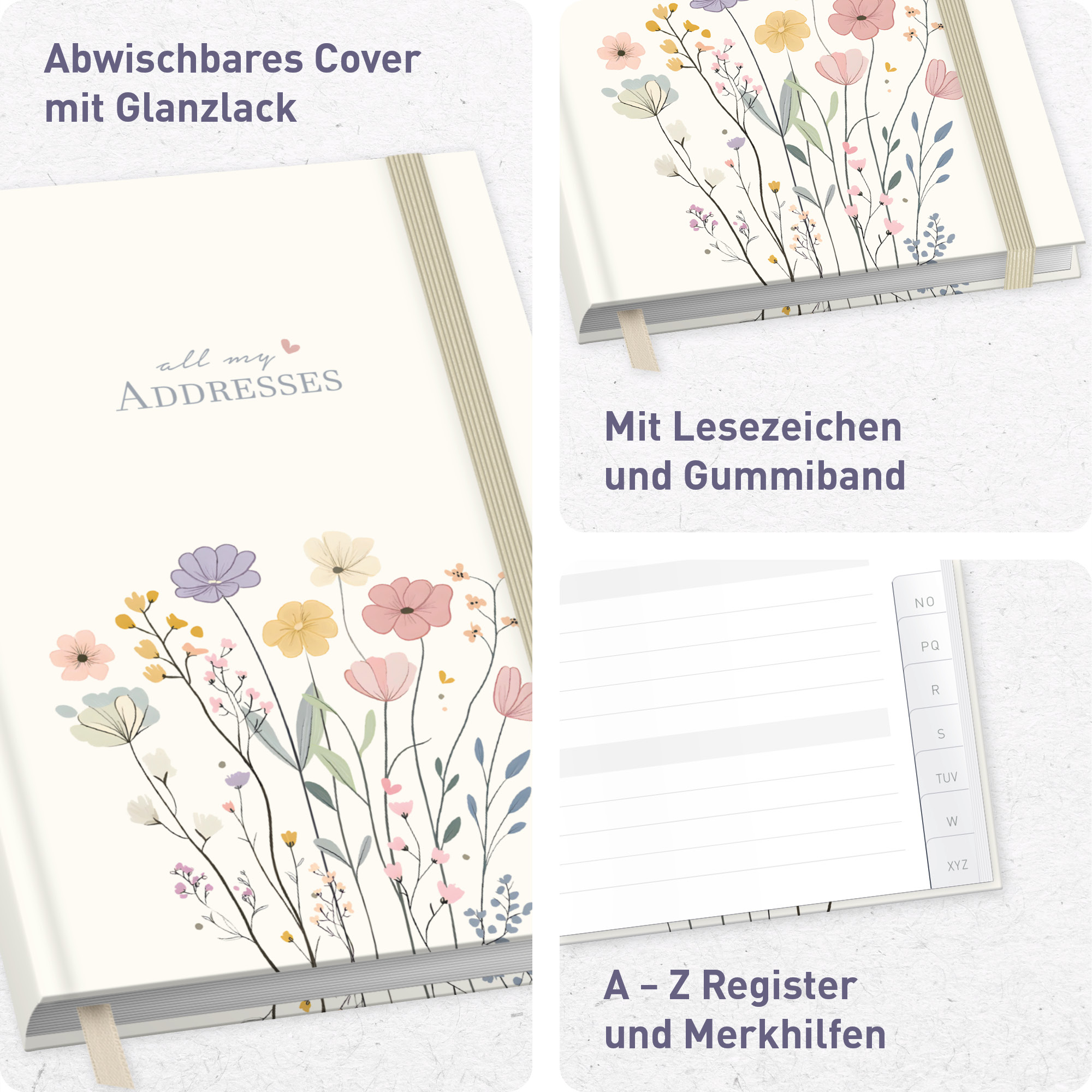 Artikelbild 2 des Artikels “paper&you Adressbuch A6 [Flower Joy] “