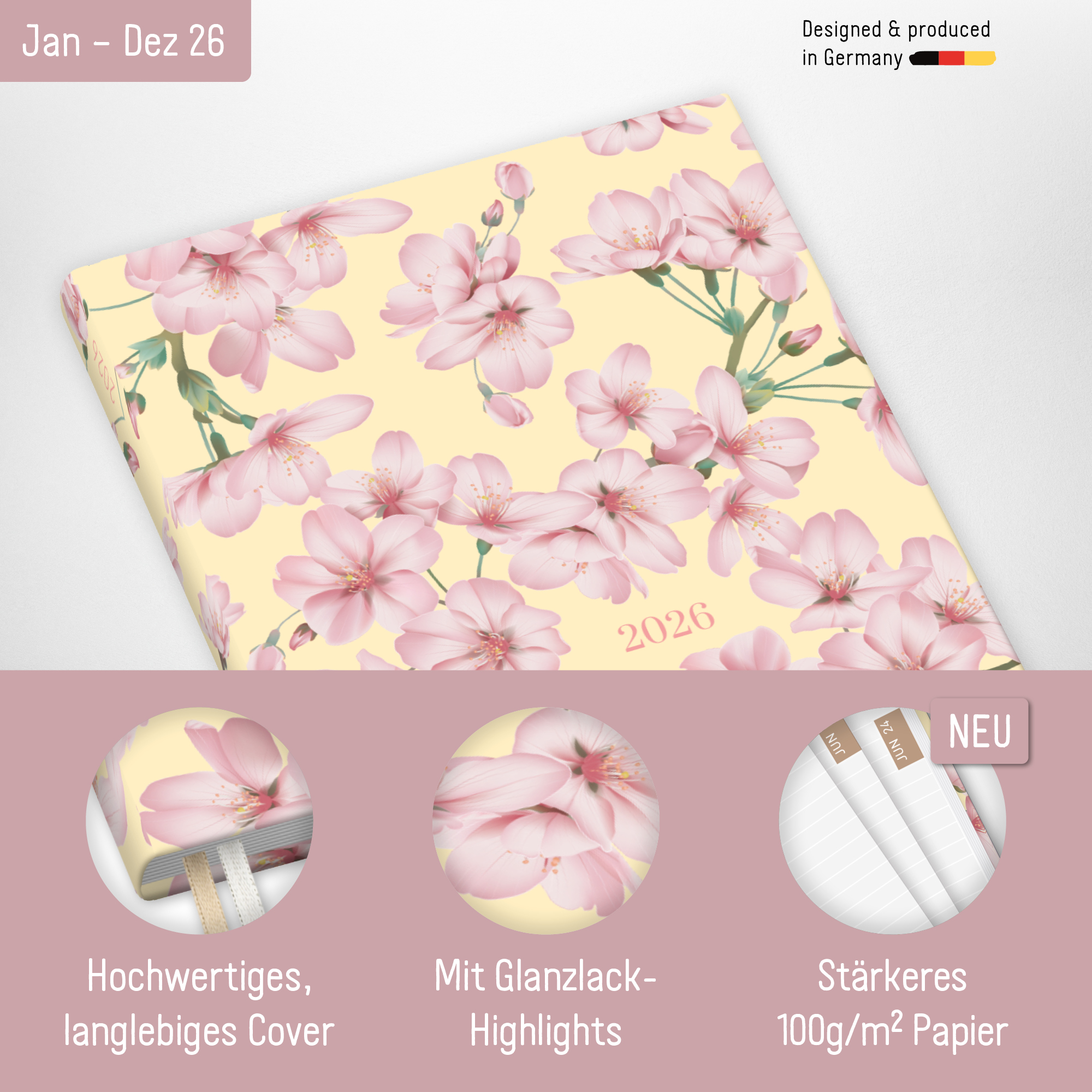 Artikelbild 2 des Artikels “Chäff-Timer Classic A5 2026 [Cherry Blossoms] “