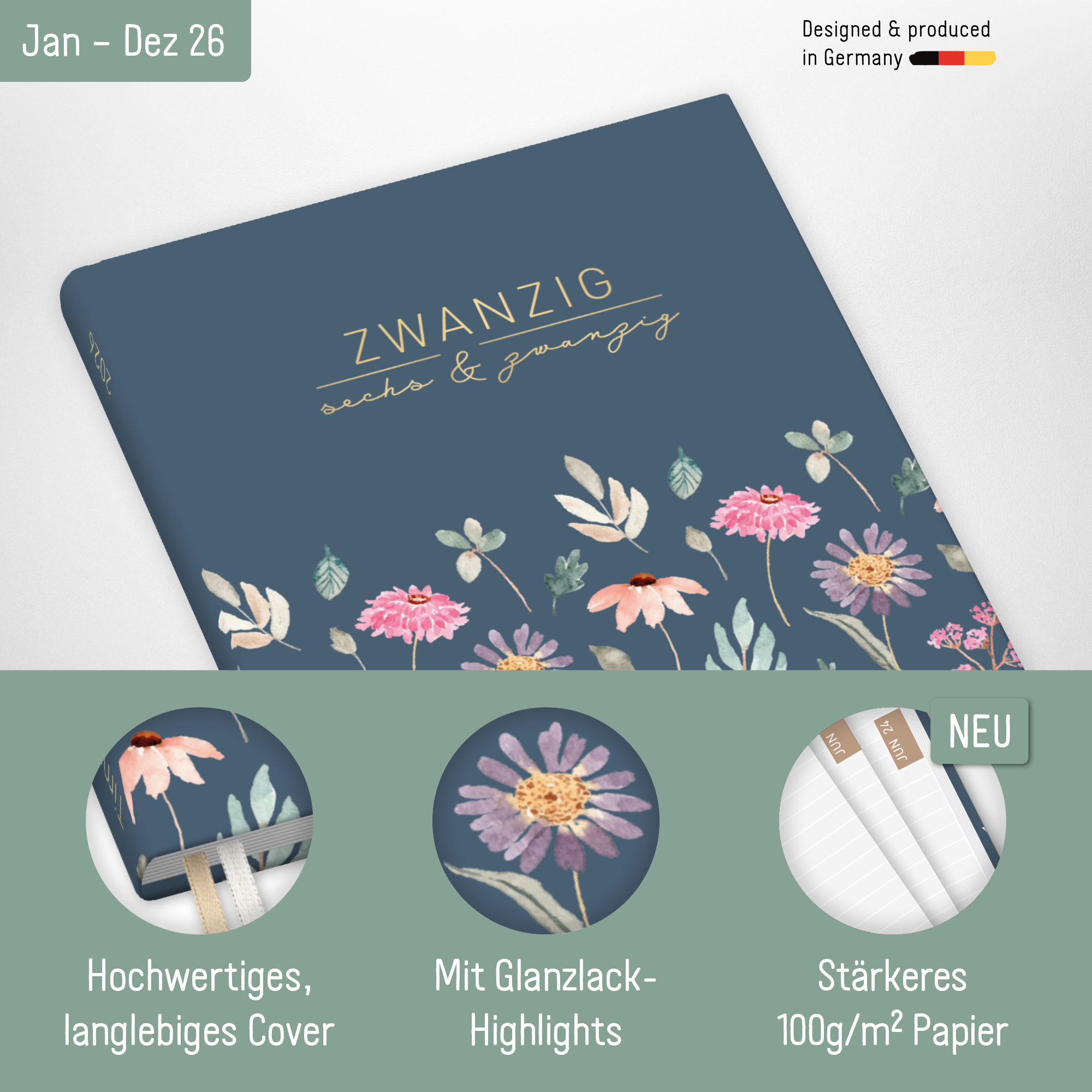 Artikelbild 2 des Artikels “Chäff-Timer Classic A5 2026 [Flying Flowers] “