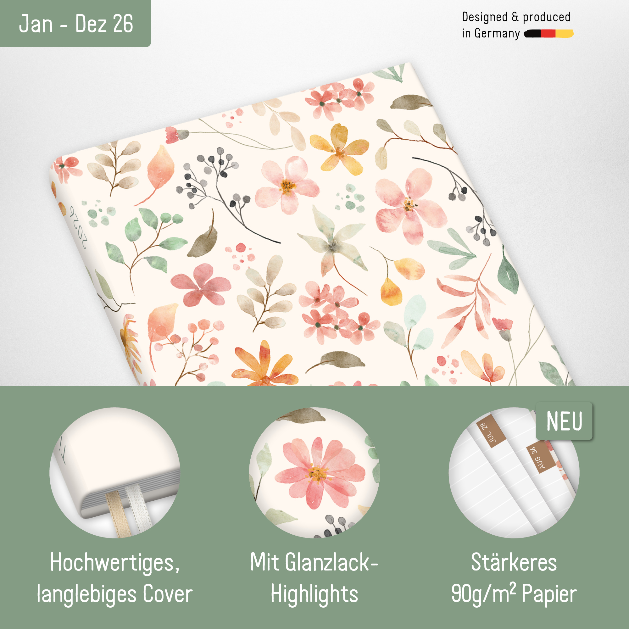 Artikelbild 2 des Artikels “Chäff-Timer Mini 2026 A6+ [Wild Blossoms] “