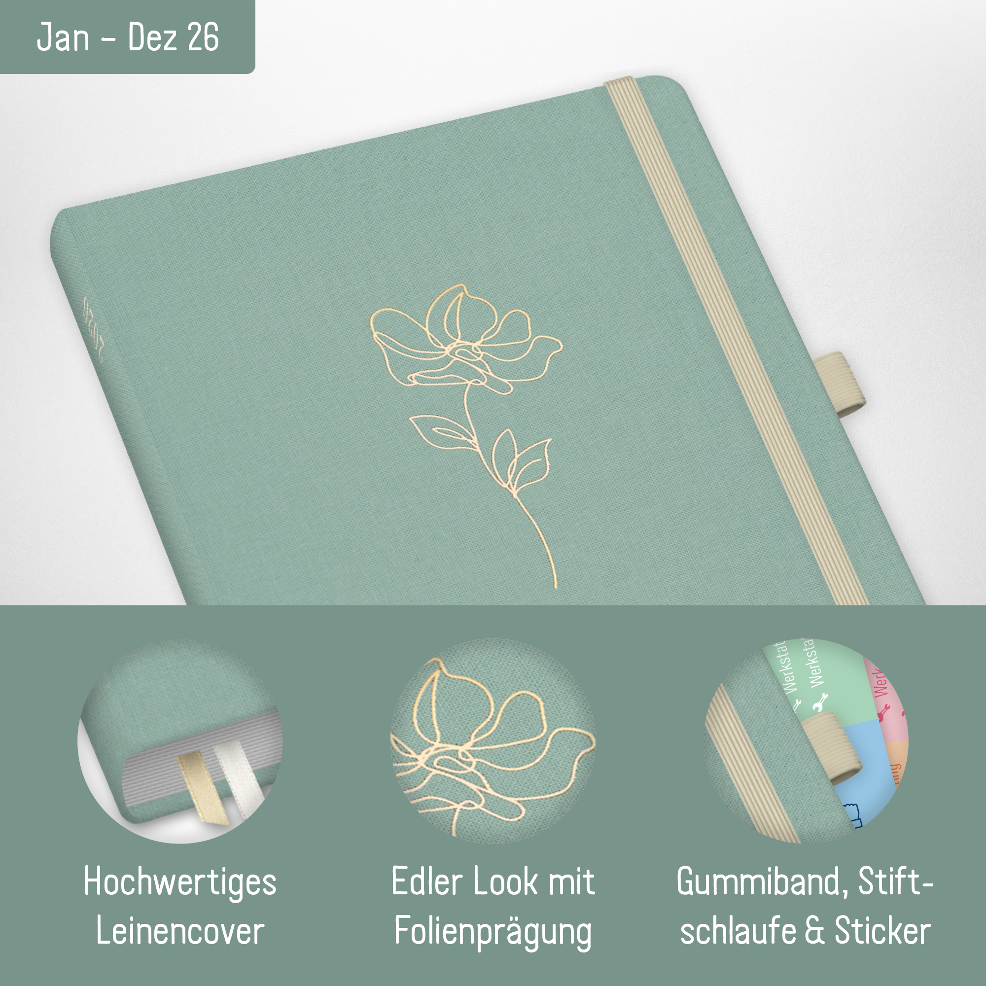 Artikelbild 2 des Artikels “Chäff-Timer Premium A5 2026 [Green Canvas] “