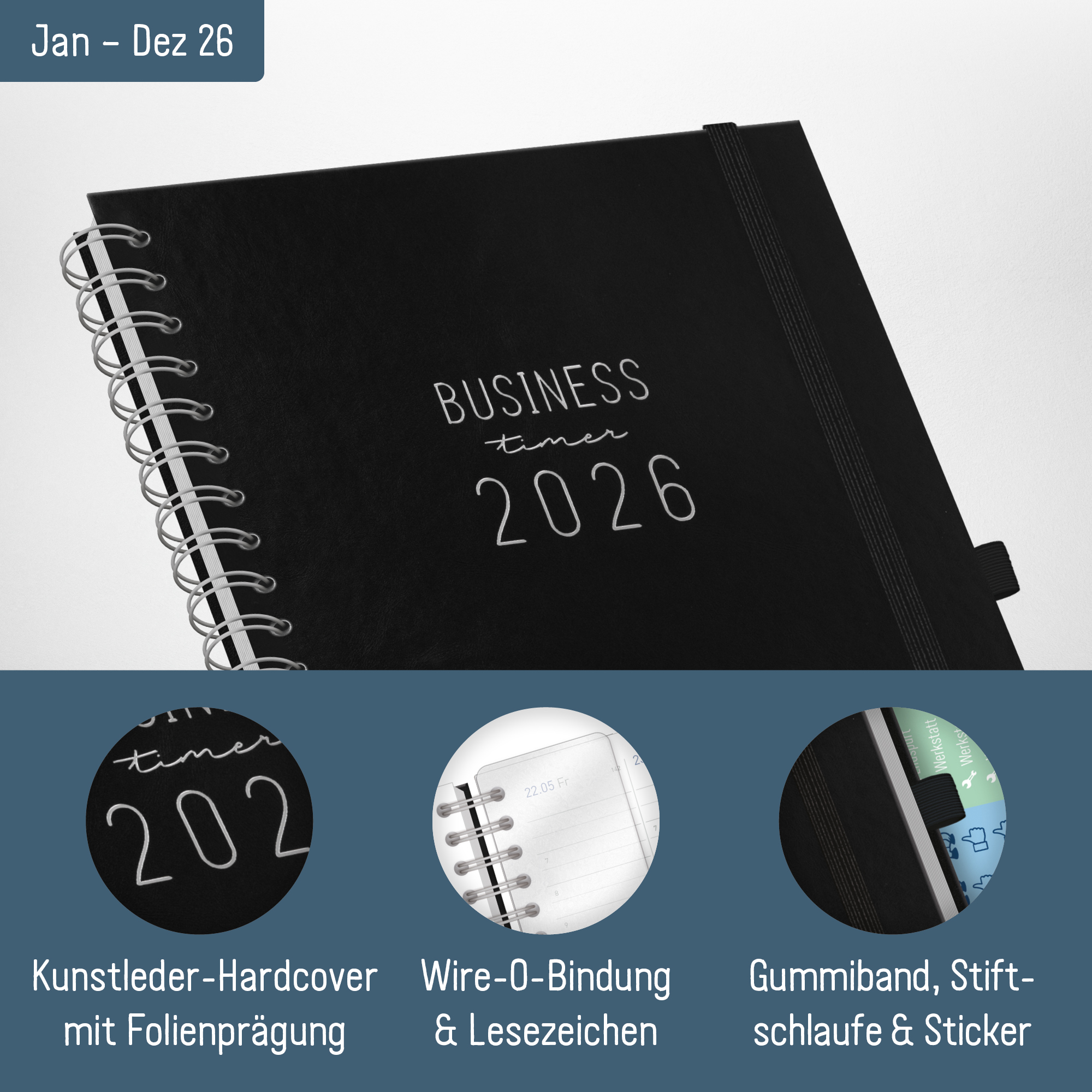 Artikelbild 2 des Artikels “Business-Timer Maxi A4 2026  [Schwarz] “