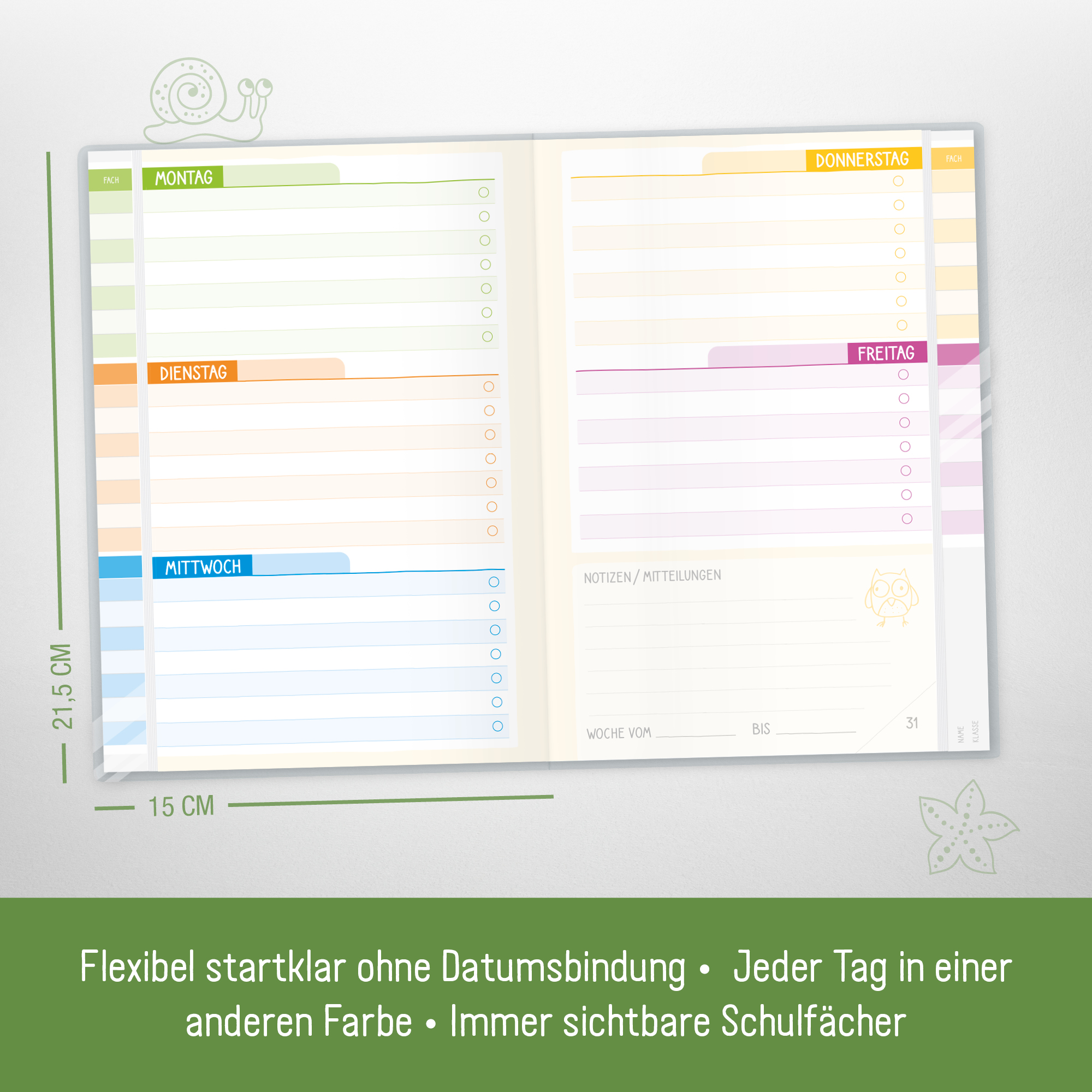 Artikelbild 3 des Artikels “Aufgabenheft Farbenfroh Smart A5 [Fußball] “