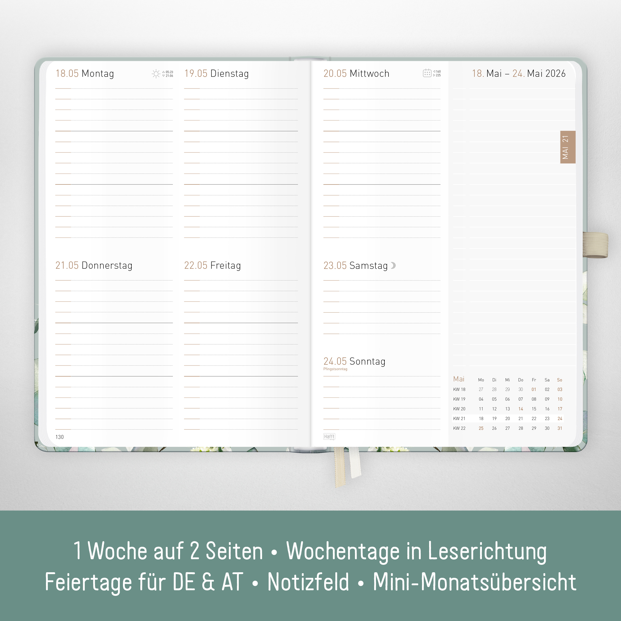 Artikelbild 3 des Artikels “Chäff-Timer Premium A5 2026 [Minty Leaves] “