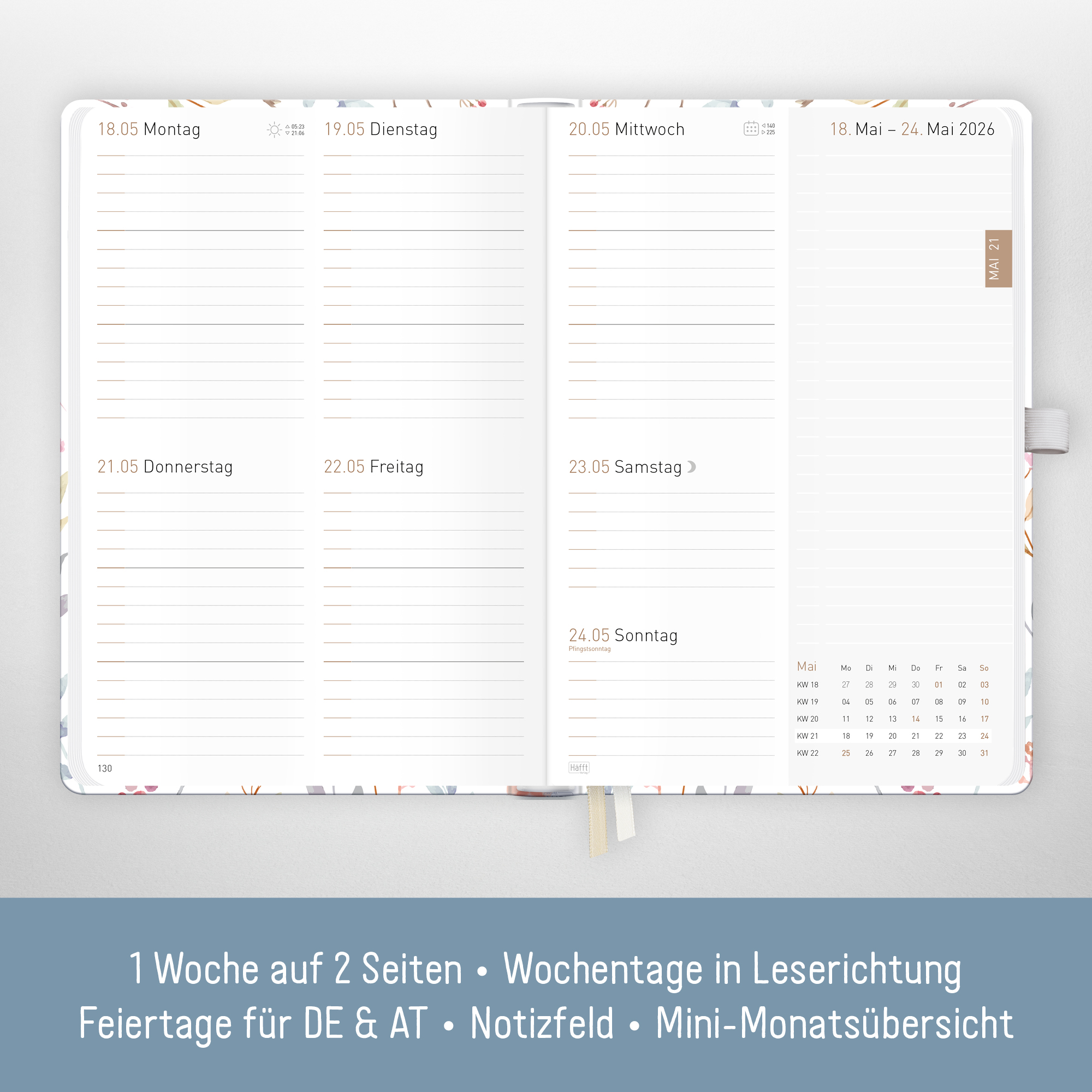 Artikelbild 3 des Artikels “Chäff-Timer Premium A5 2026 [Sweet Flowers] “