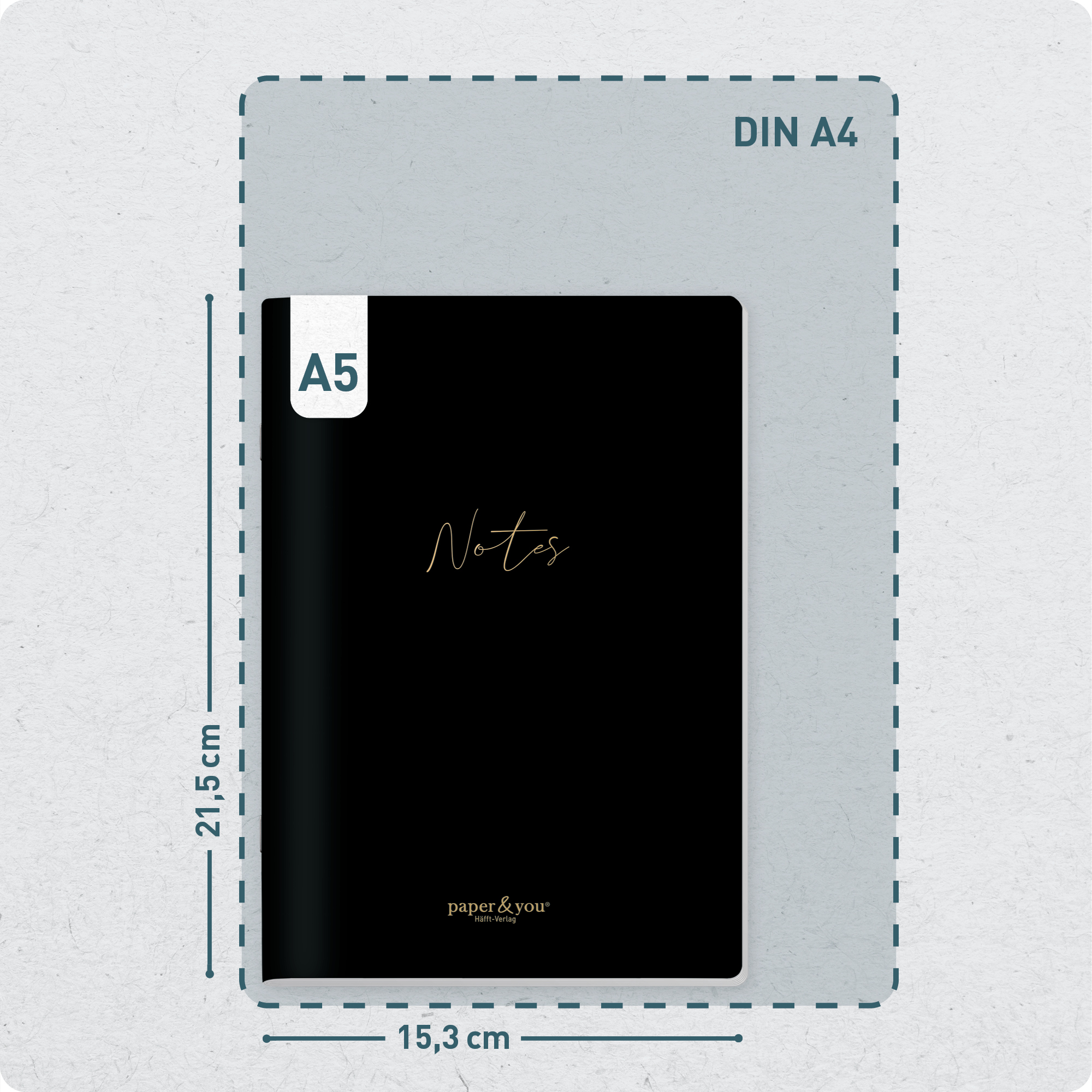 Artikelbild 3 des Artikels “paper&you Notizheft Classic liniert A5 [Black Edition] “