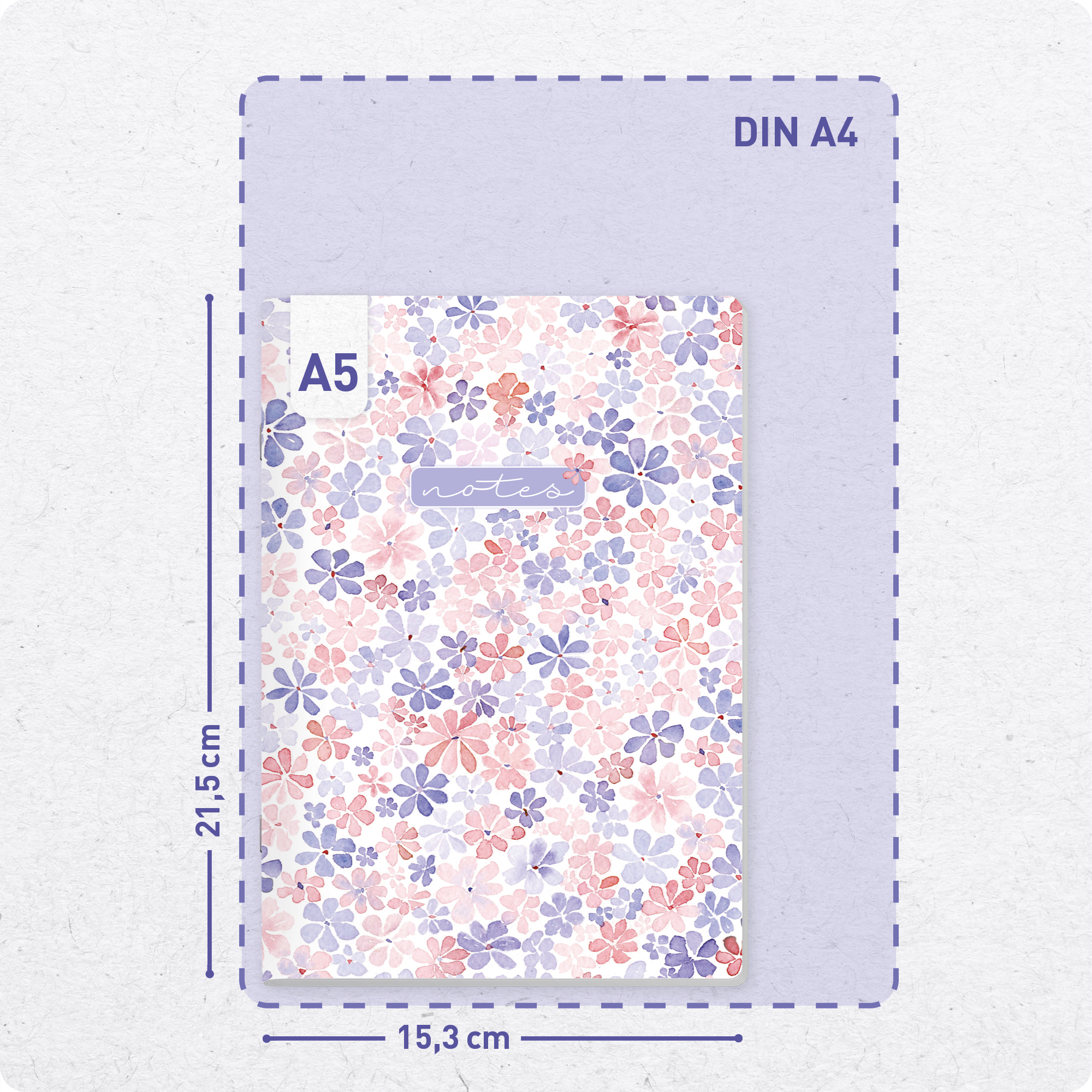 Artikelbild 3 des Artikels “paper&you Notizheft Classic liniert A5 [Cute Blossoms] “