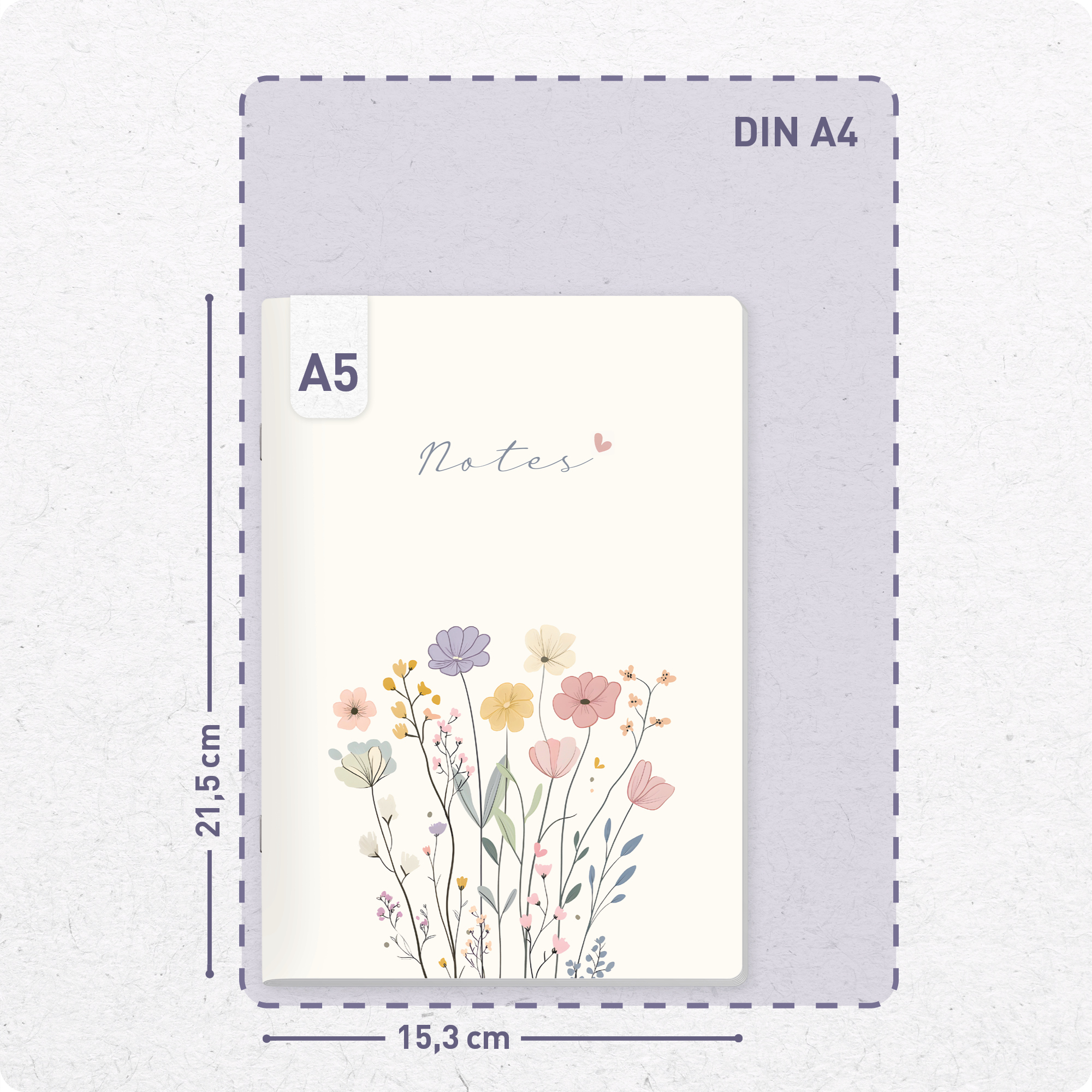 Artikelbild 3 des Artikels “paper&you Notizheft Classic liniert A5 [Flower Joy] “
