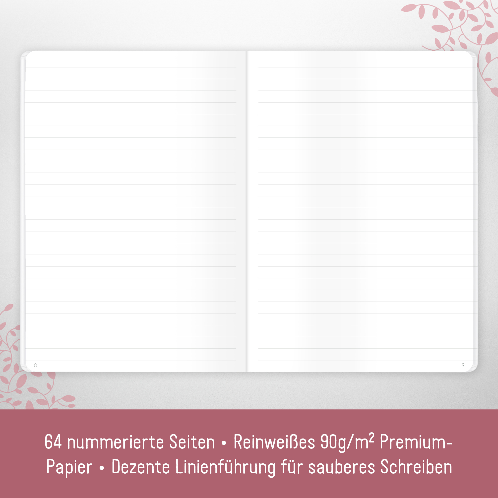 Artikelbild 3 des Artikels “paper&you Notizheft Classic liniert A5 [Red Leaves] “