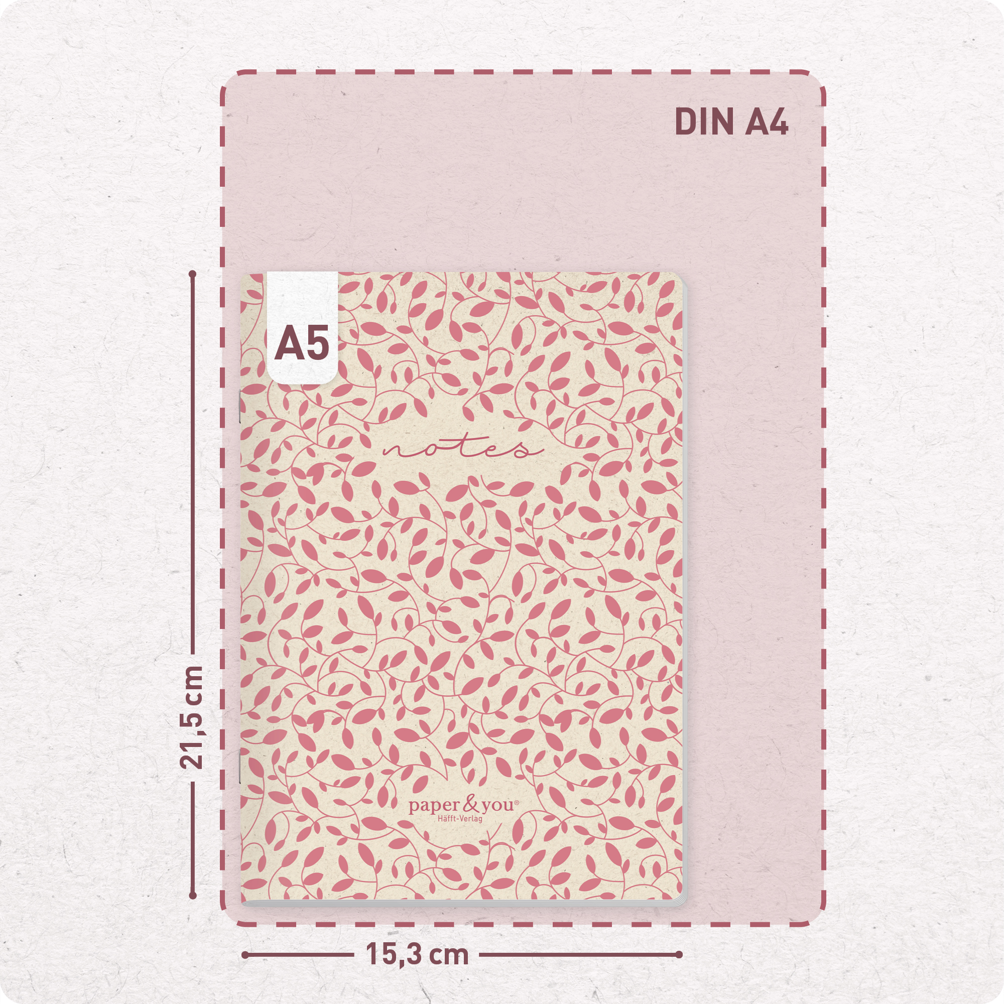 Artikelbild 3 des Artikels “paper&you Notizheft Classic liniert A5 [Red Leaves] “