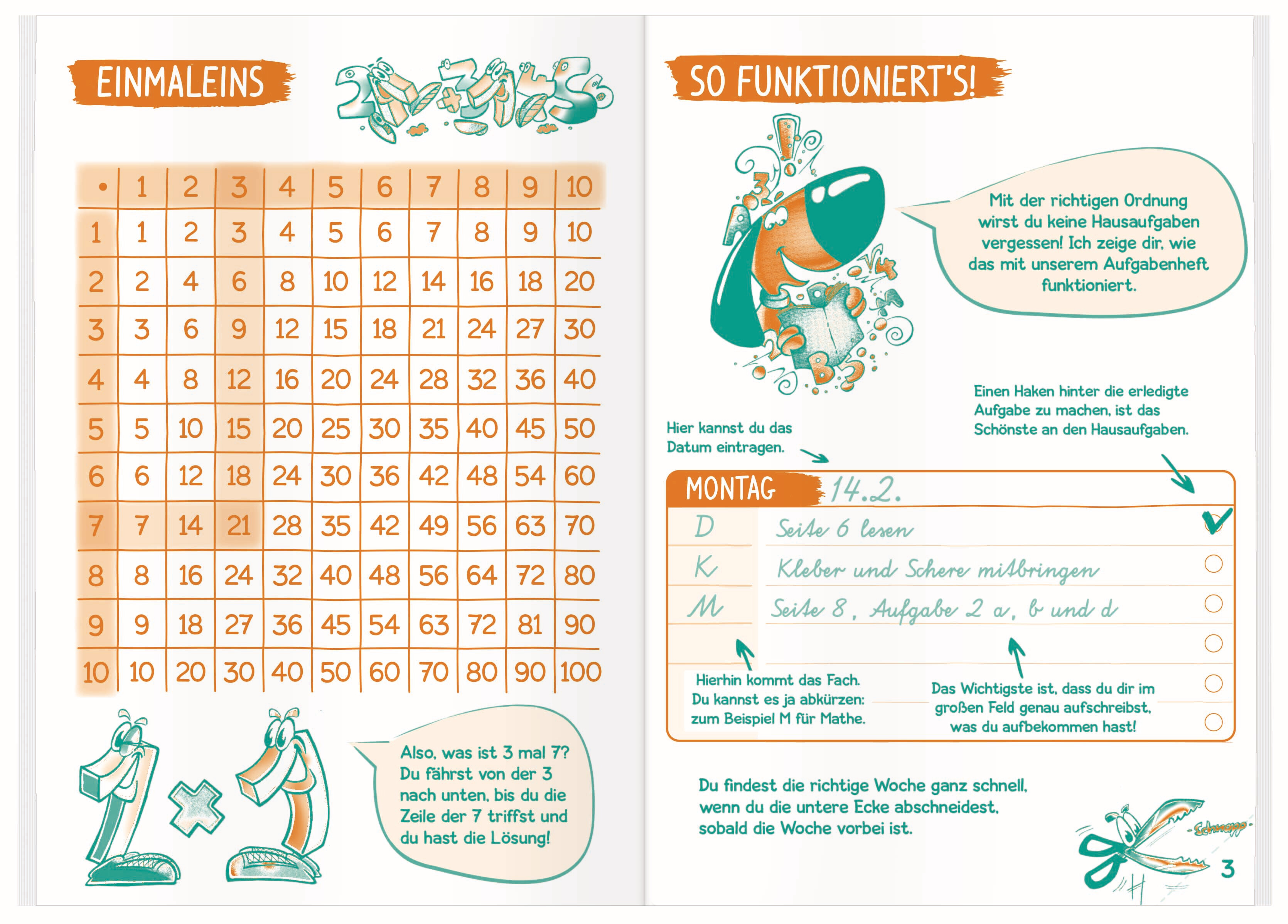 Artikelbild 3 des Artikels “Grundschul-Aufgabenheft mini A6 [Alpaka] “