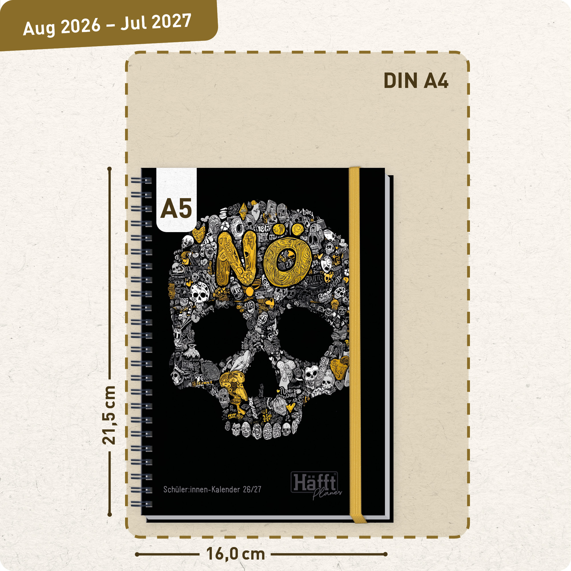 Artikelbild 3 des Artikels “Häfft Planer Premium A5 2026/2027 [Skull] “
