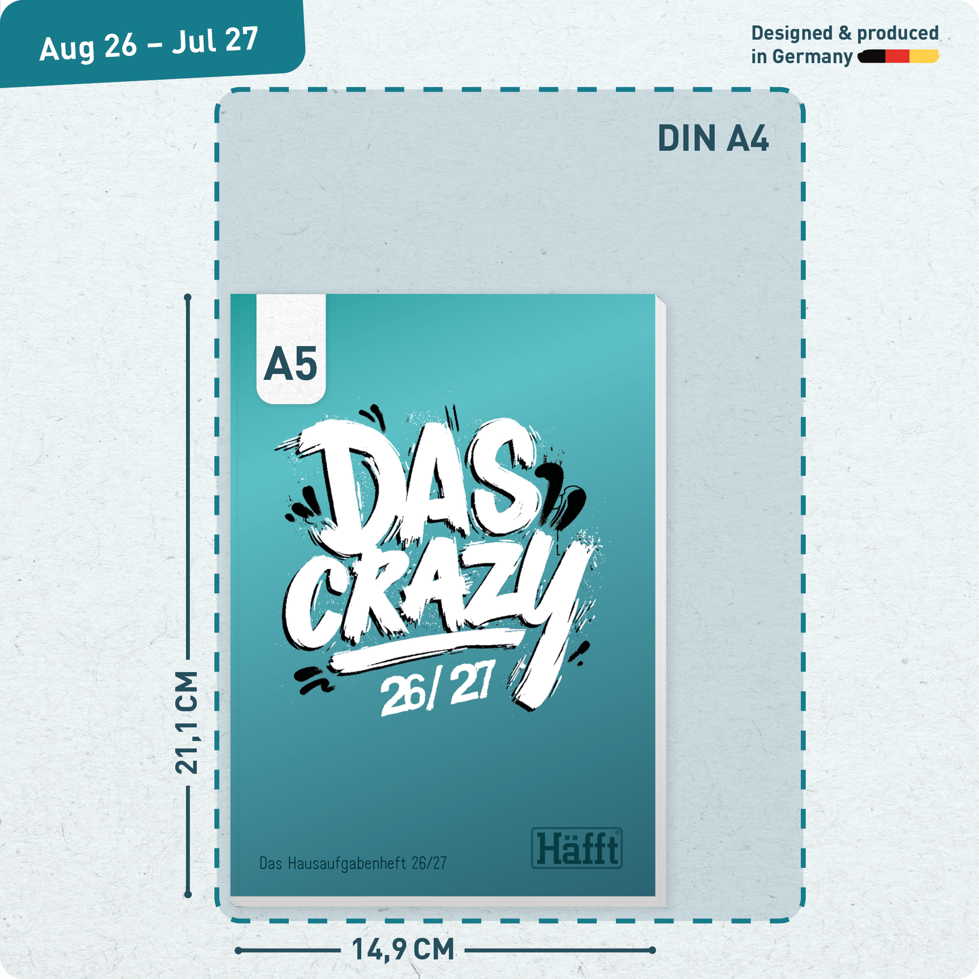 Artikelbild 3 des Artikels “Häfft Original Hausaufgabenheft 20A5 26/2027 [Das Crazy] “