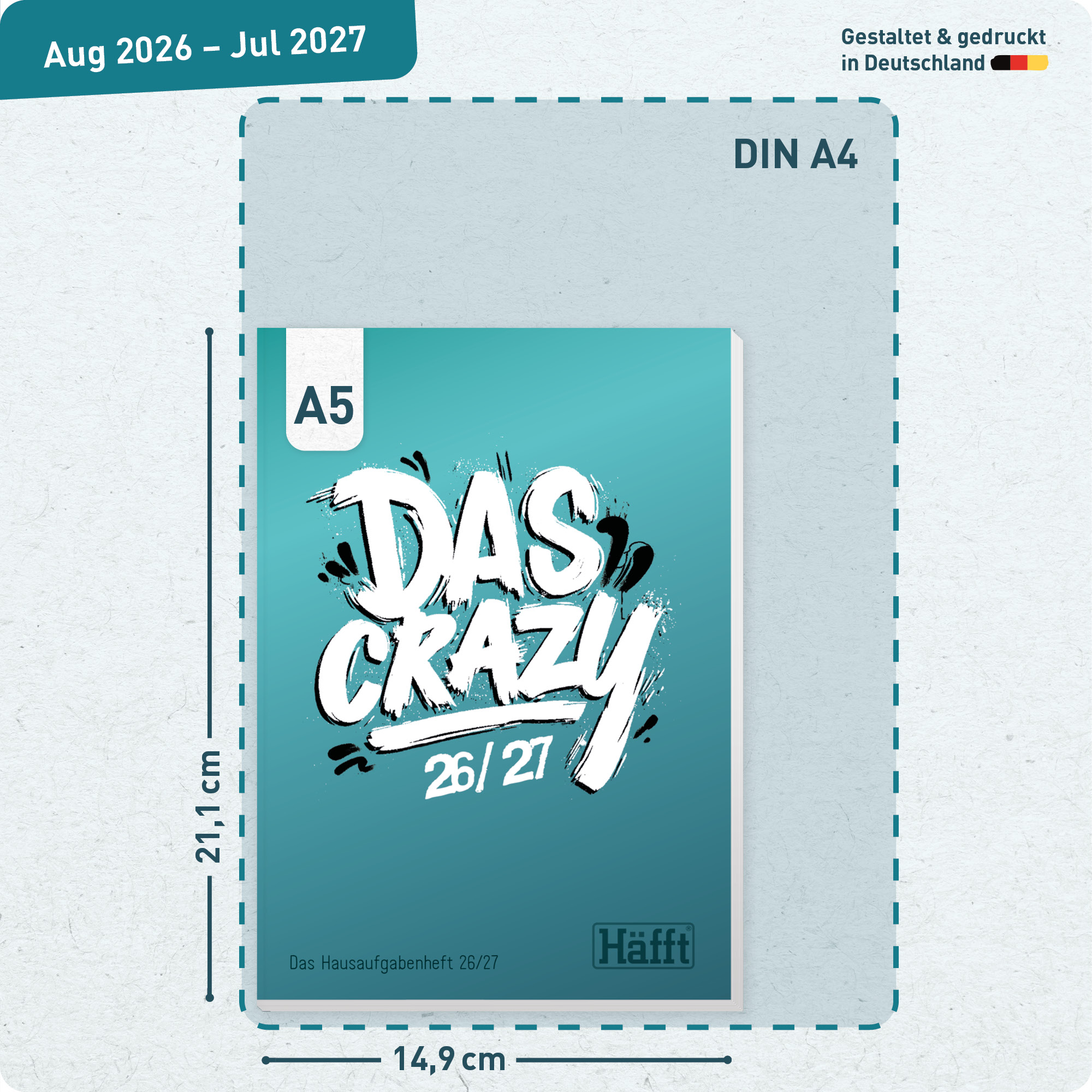 Artikelbild 3 des Artikels “Häfft Original Hausaufgabenheft 20A5 26/2027 [Das Crazy] “