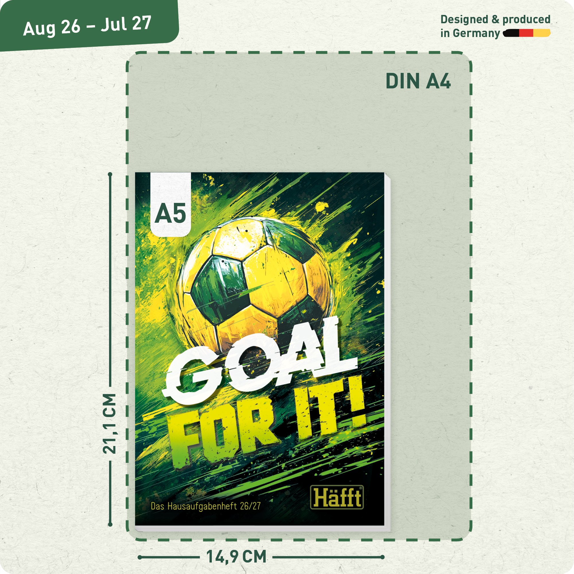 Artikelbild 3 des Artikels “Häfft Original Hausaufgabenheft A5 2026/2027 [Goal for It] “