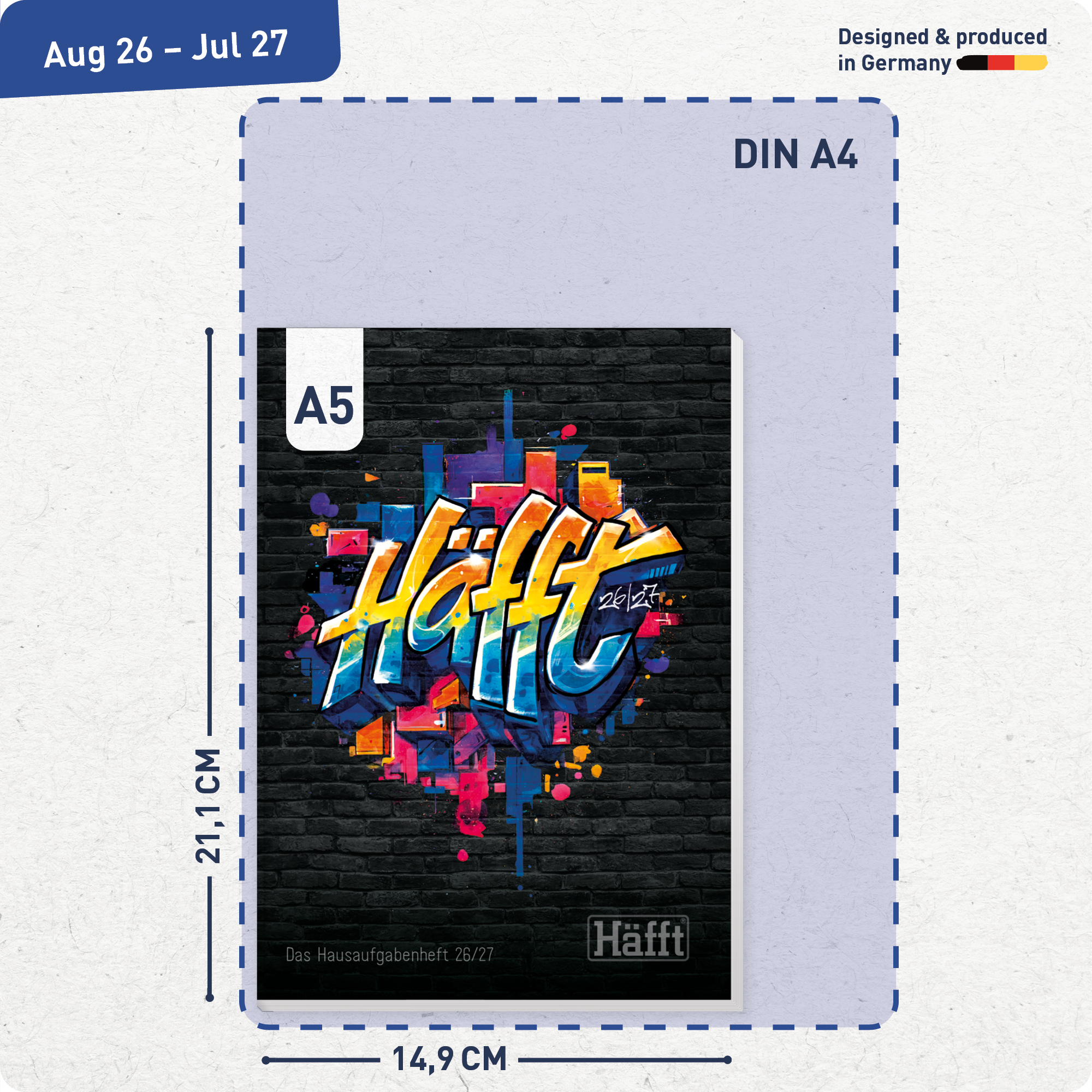 Artikelbild 3 des Artikels “Häfft Original Hausaufgabenheft A5 2026/2027 [Graffiti] “