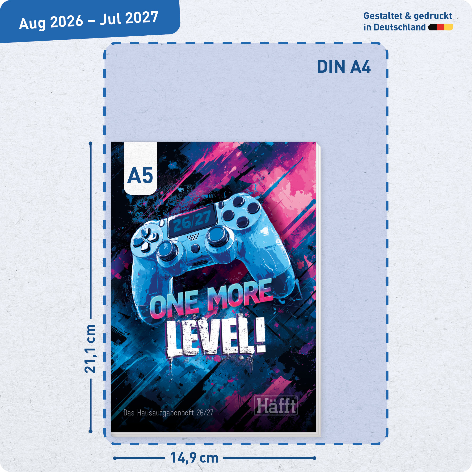 Artikelbild 3 des Artikels “Häfft Original Hausaufgabenheft A5 2026/2027 [One more Level] “