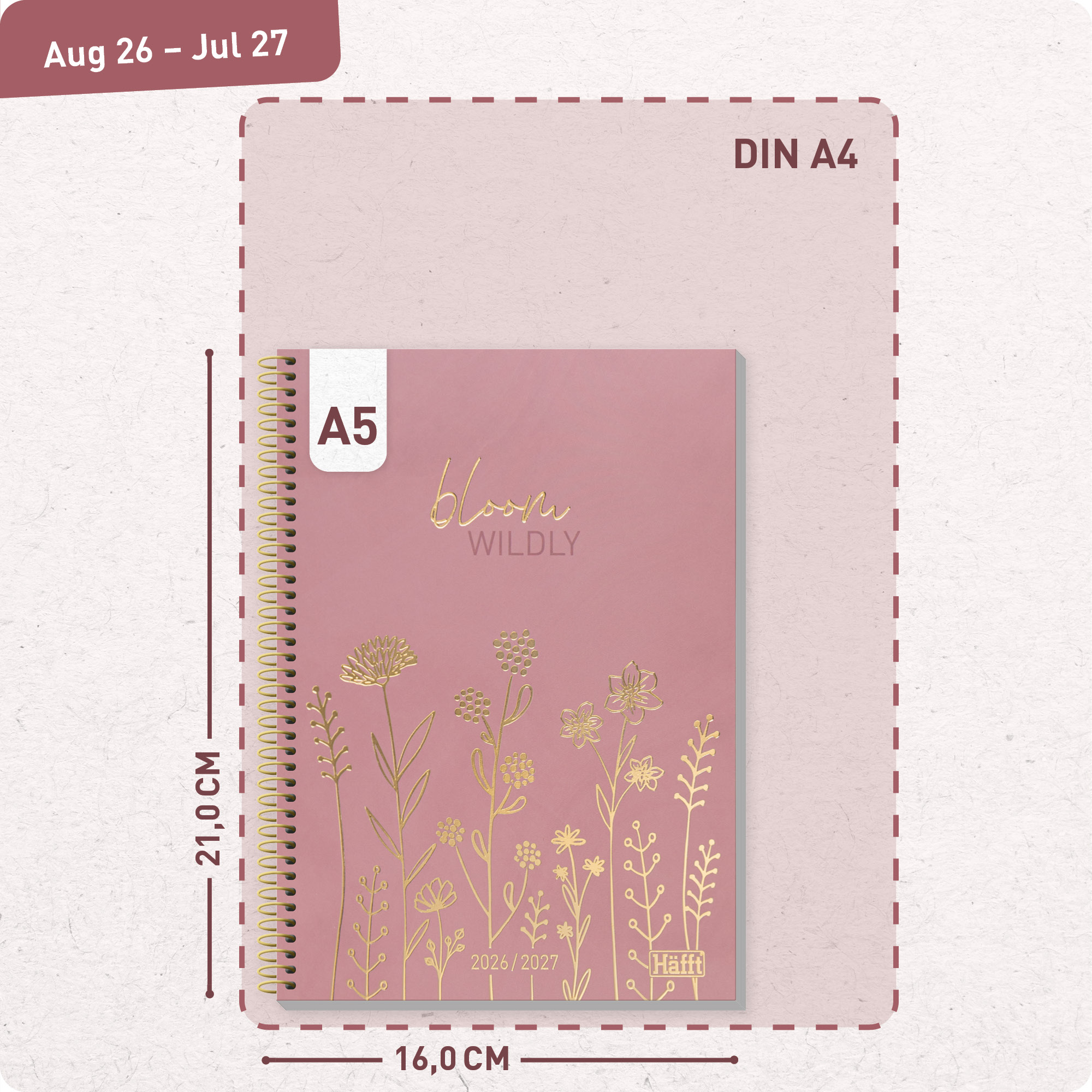 Artikelbild 3 des Artikels “College-Timer A5 2026/2027 [Fine Flowers rosé] “