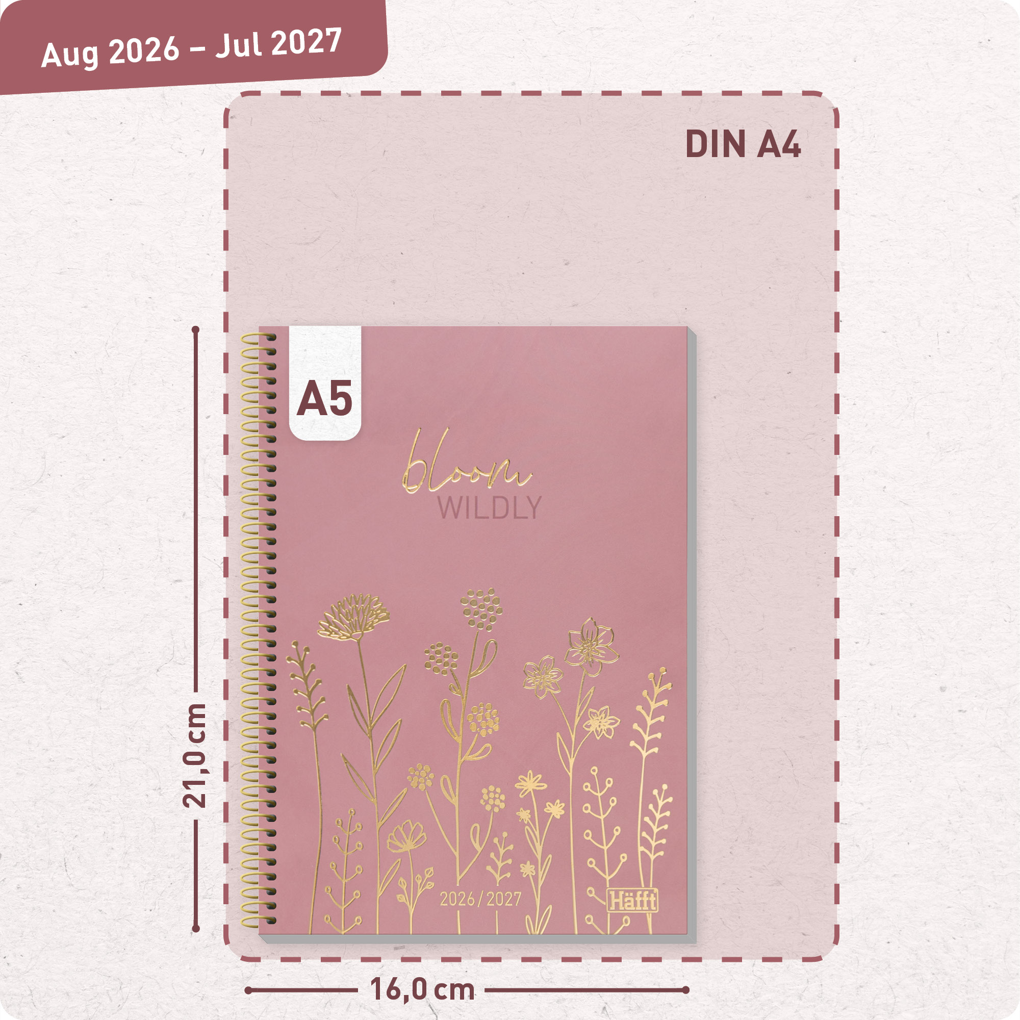 Artikelbild 3 des Artikels “College-Timer A5 2026/2027 [Fine Flowers rosé] “