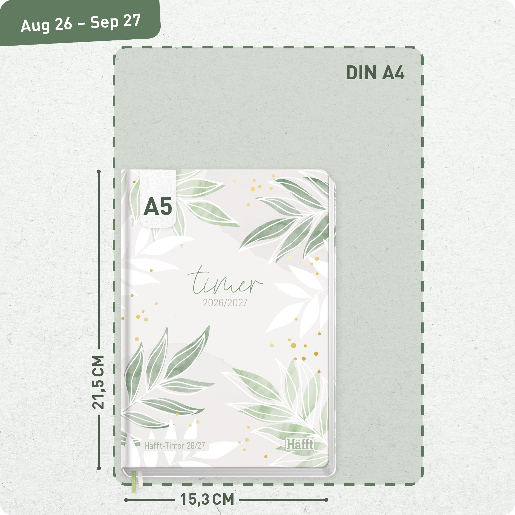 Artikelbild 3 des Artikels “Häfft-Timer A5 2026/2027 [Pure Leaves] “