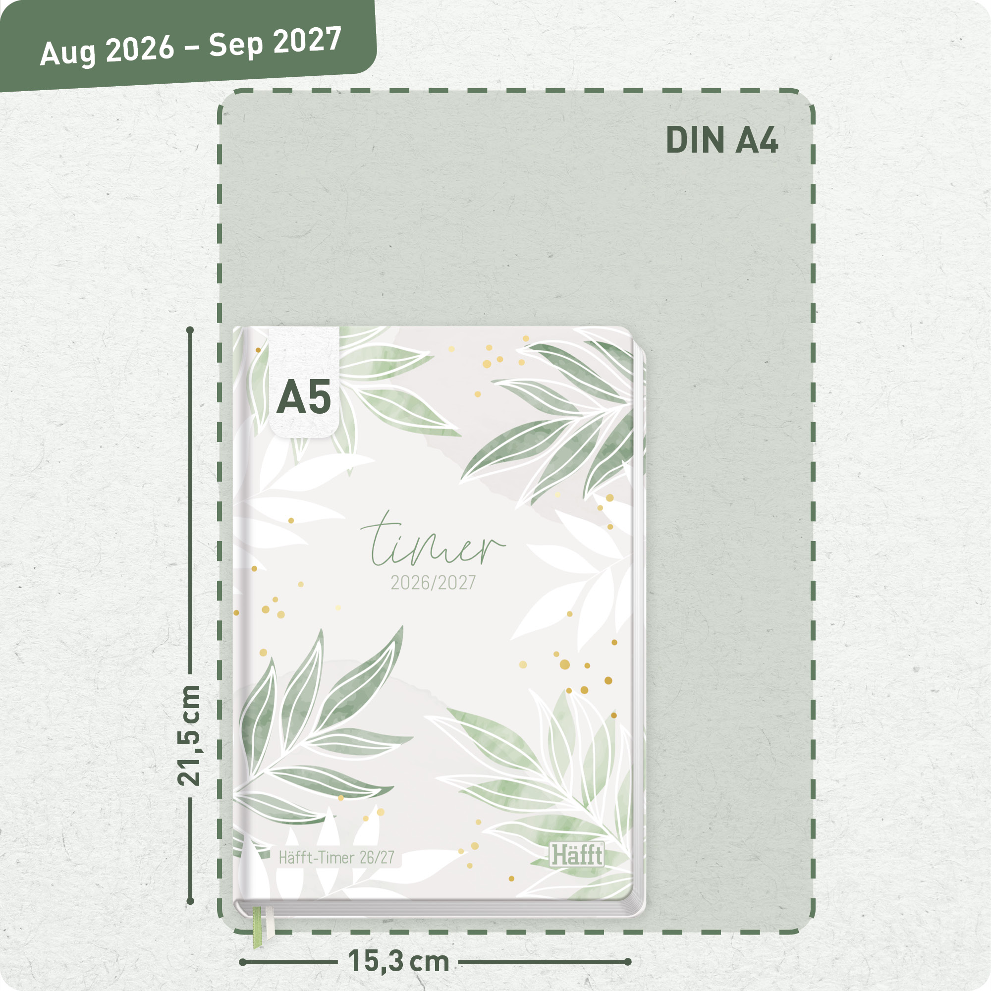 Artikelbild 3 des Artikels “Häfft-Timer A5 2026/2027 [Pure Leaves] “