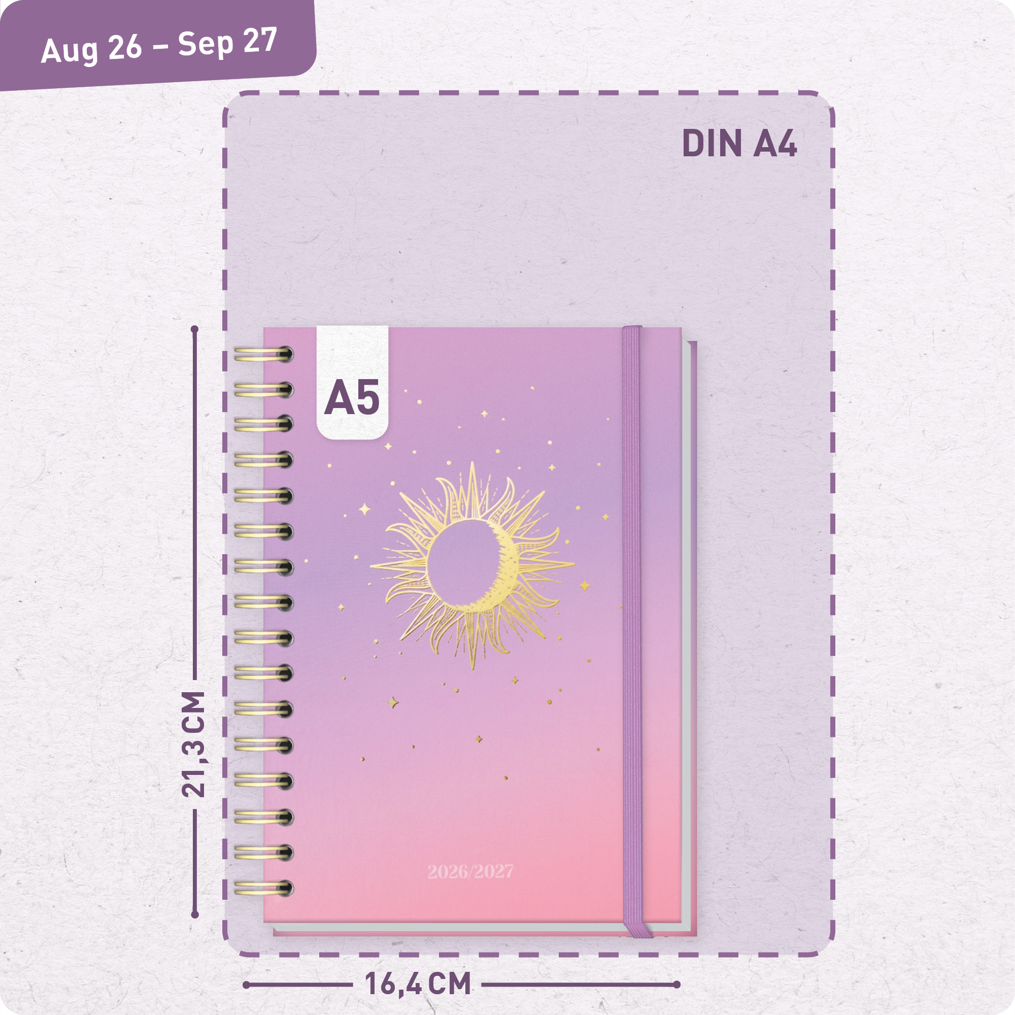 Artikelbild 3 des Artikels “Häfft-Timer Fancy A5 2026/2027 [Midnight Sun] “