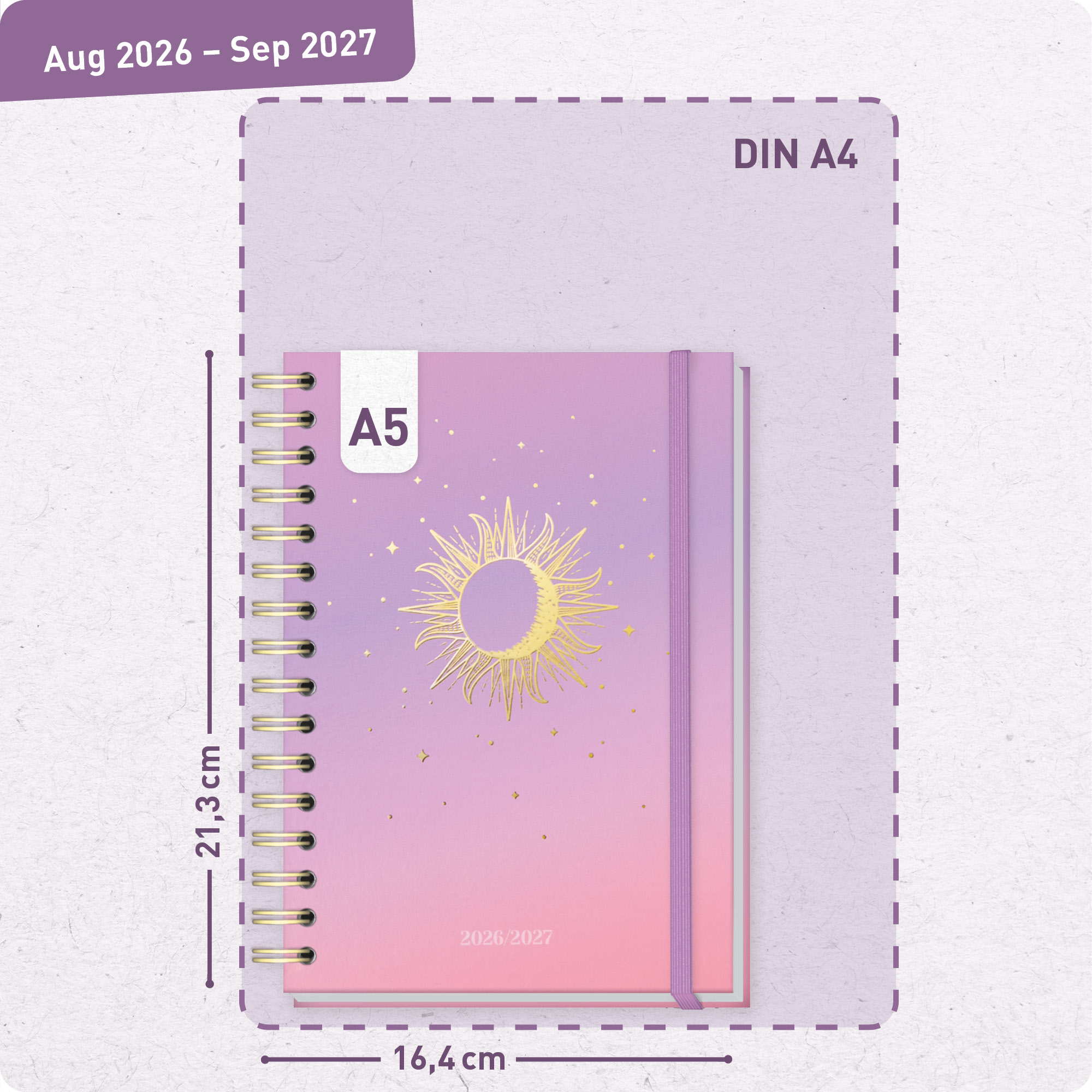 Artikelbild 3 des Artikels “Häfft-Timer Fancy A5 2026/2027 [Midnight Sun] “