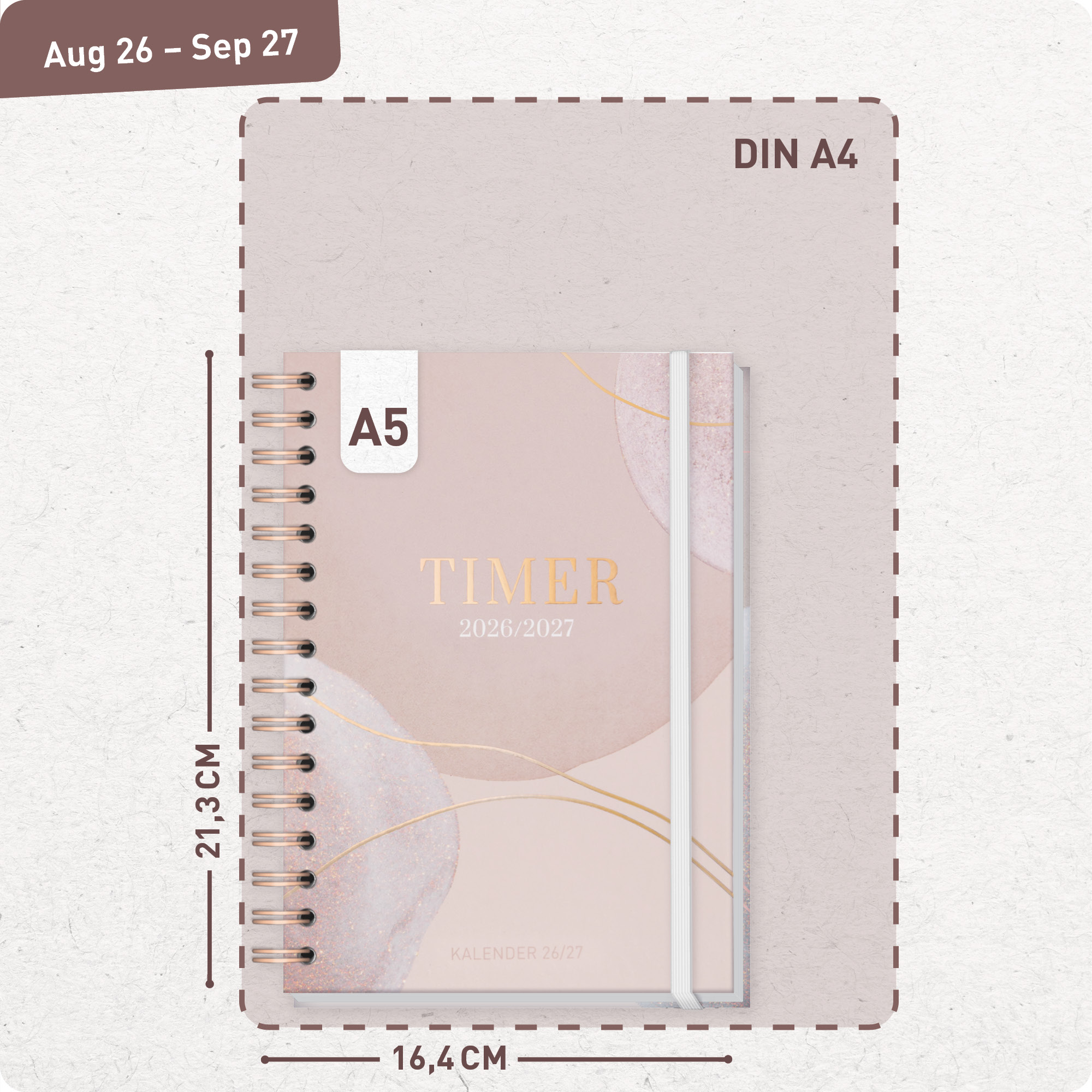 Artikelbild 3 des Artikels “Häfft-Timer Fancy A5 2026/2027 [Soft Beige] “