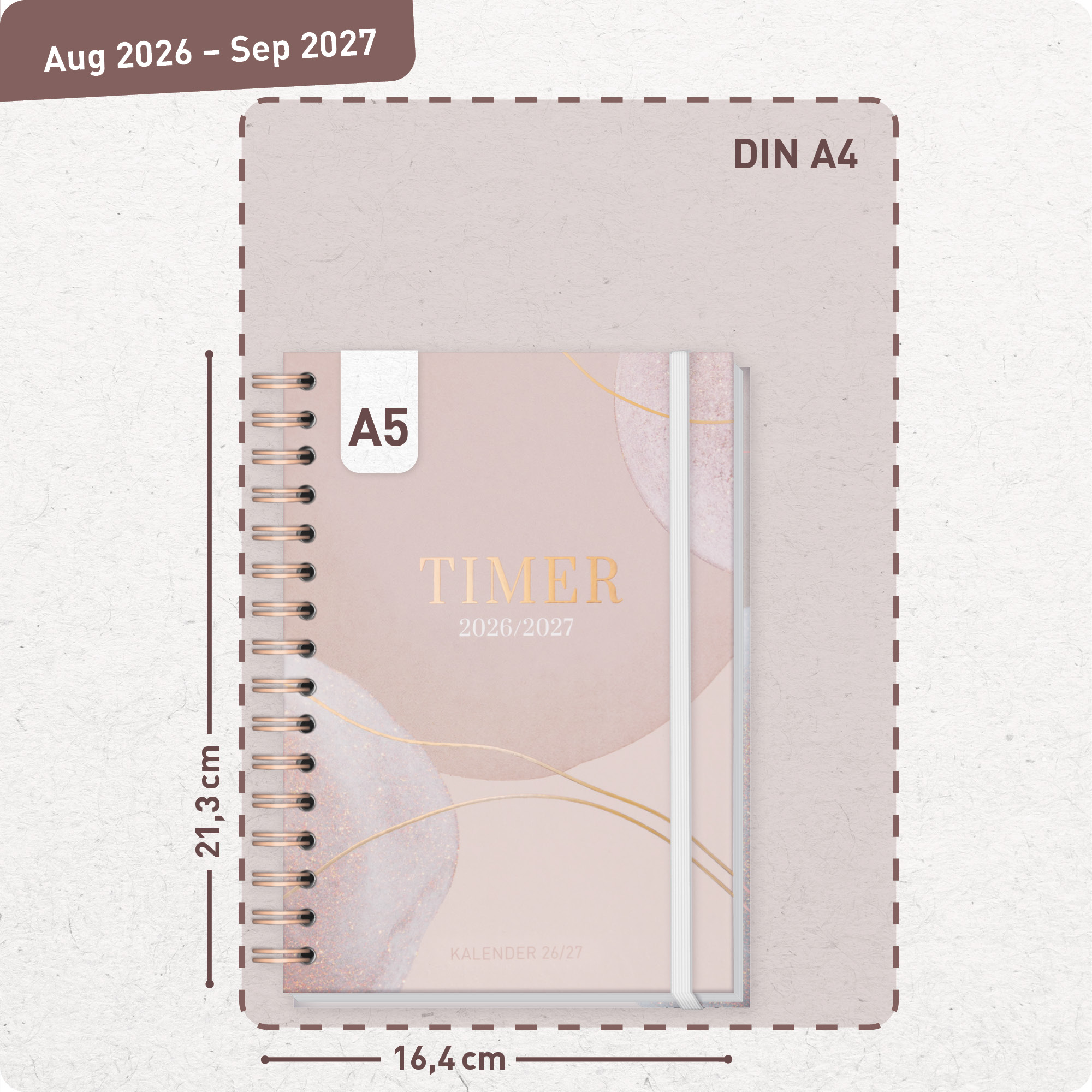 Artikelbild 3 des Artikels “Häfft-Timer Fancy A5 2026/2027 [Soft Beige] “