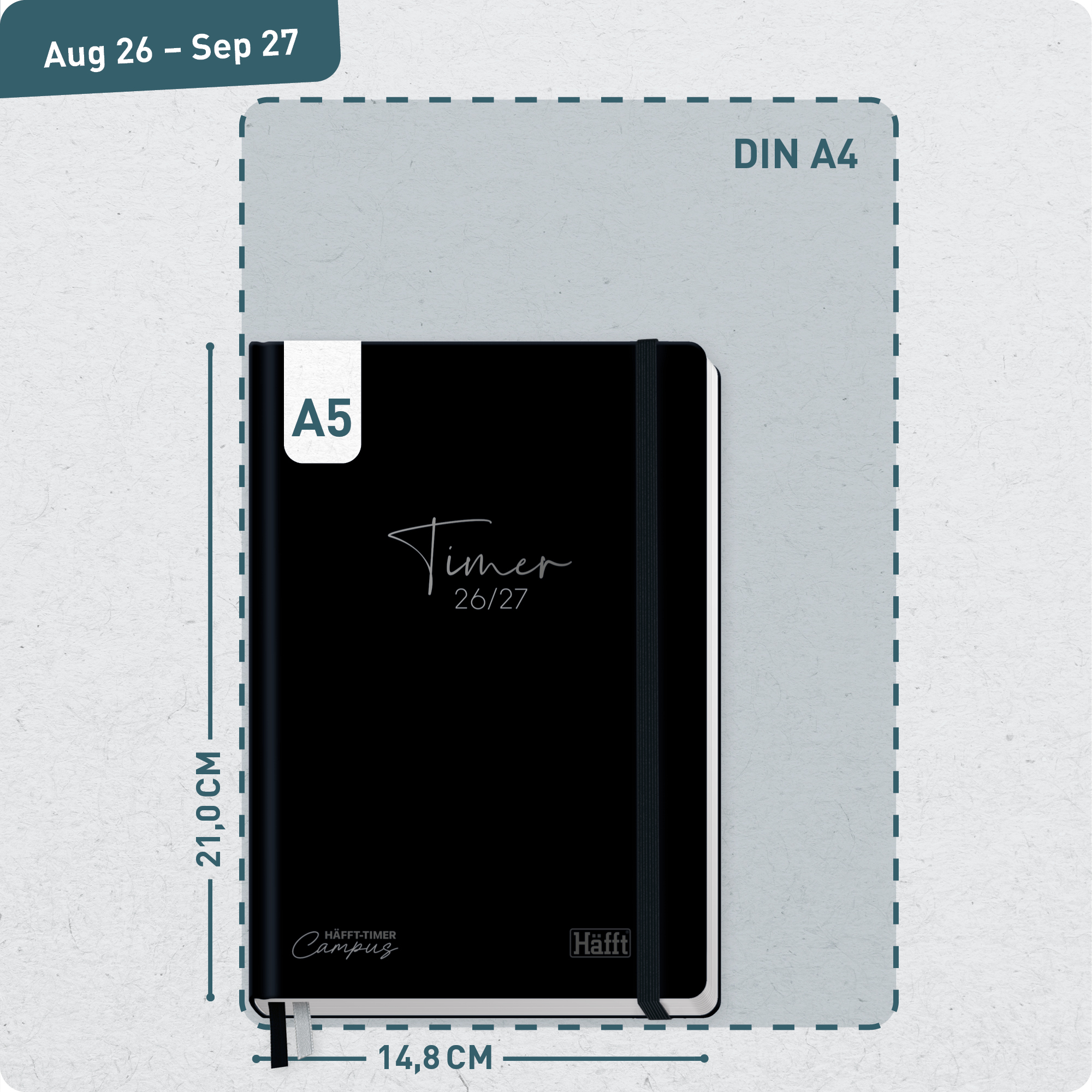 Artikelbild 3 des Artikels “Häfft-Timer Campus A5 2026/2027 [Black Edition] “