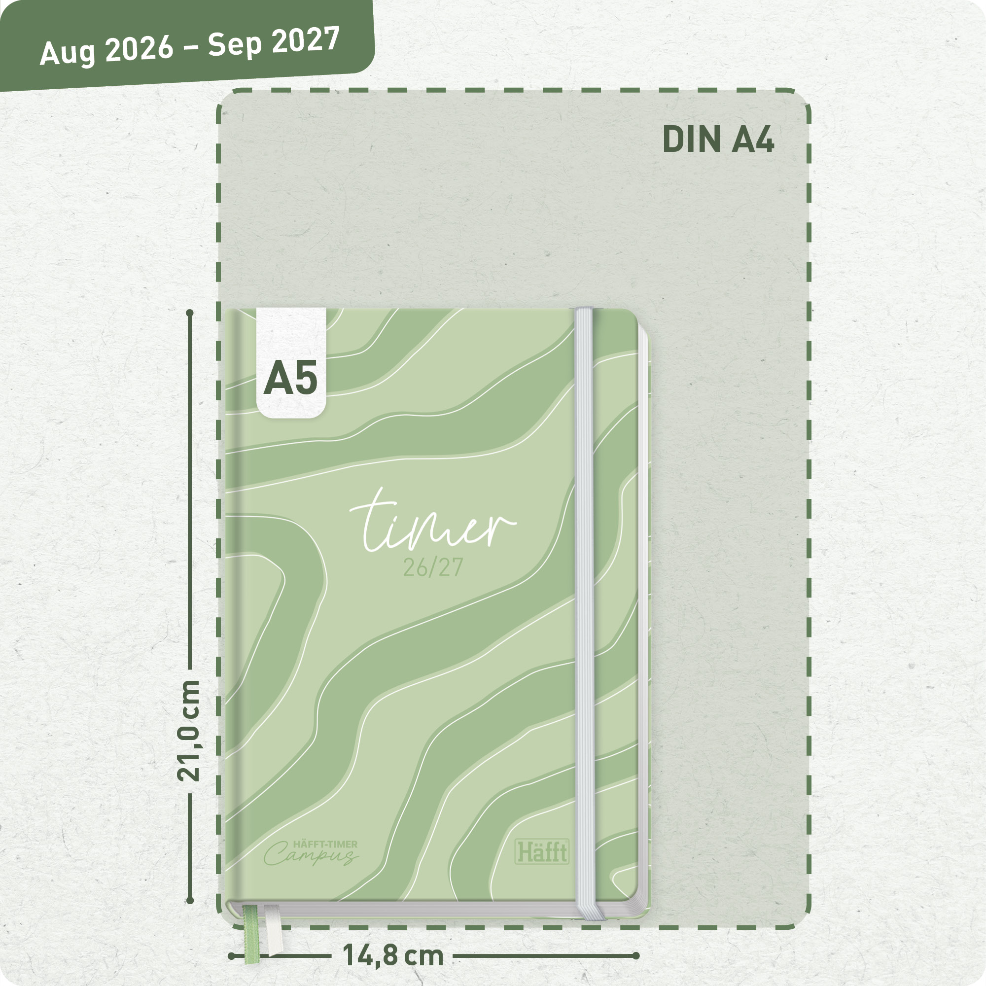 Artikelbild 3 des Artikels “Häfft-Timer Campus A5 2026/2027 [Matcha Latte] “