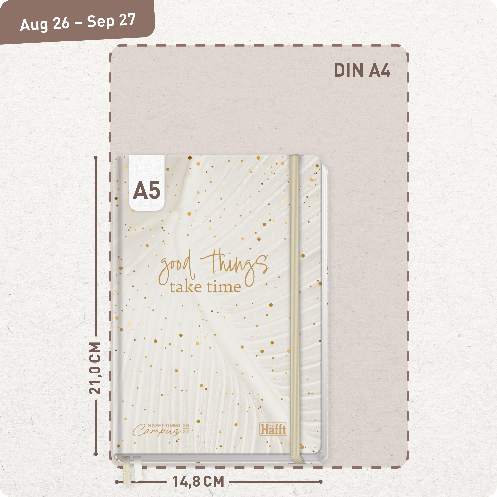 Artikelbild 3 des Artikels “Häfft-Timer Campus A5 2026/2027 [Sparkling Leaf] “