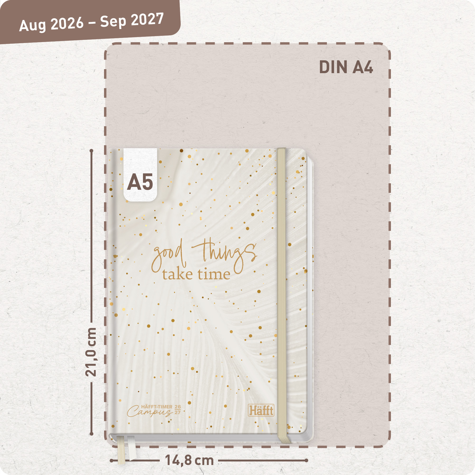 Artikelbild 3 des Artikels “Häfft-Timer Campus A5 2026/2027 [Sparkling Leaf] “