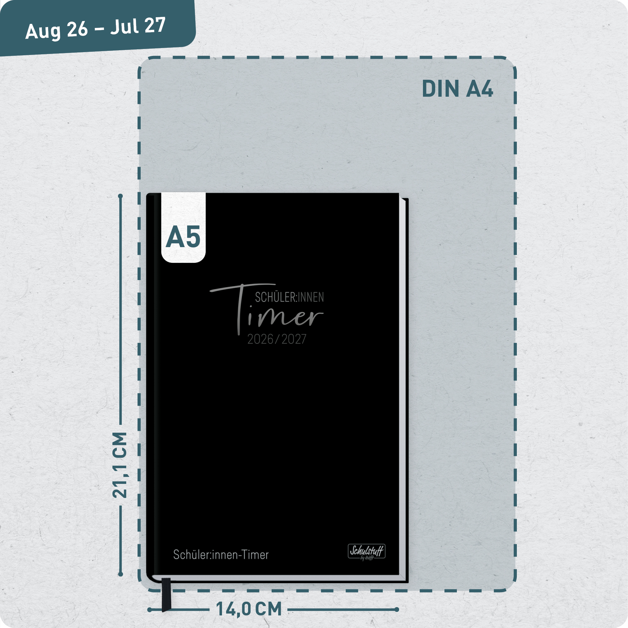 Artikelbild 3 des Artikels “Schulstuff Schüler:innen-Timer A5 2026/2027 A5 [Black Edition] “