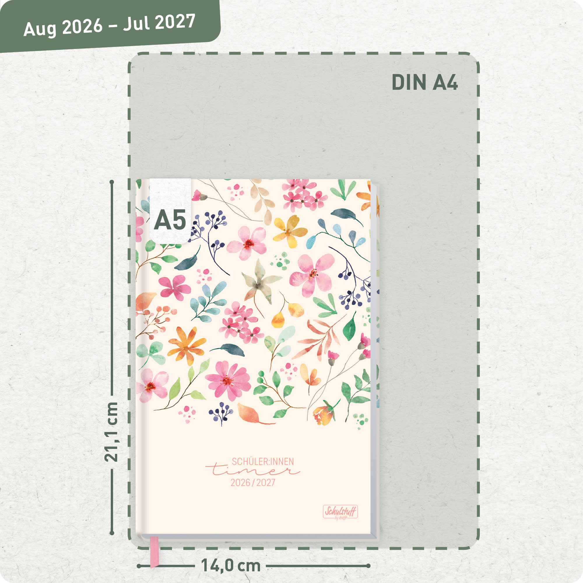 Artikelbild 3 des Artikels “Schulstuff Schüler:innen-Timer A5 2026/2027 [Wild Blossoms] “
