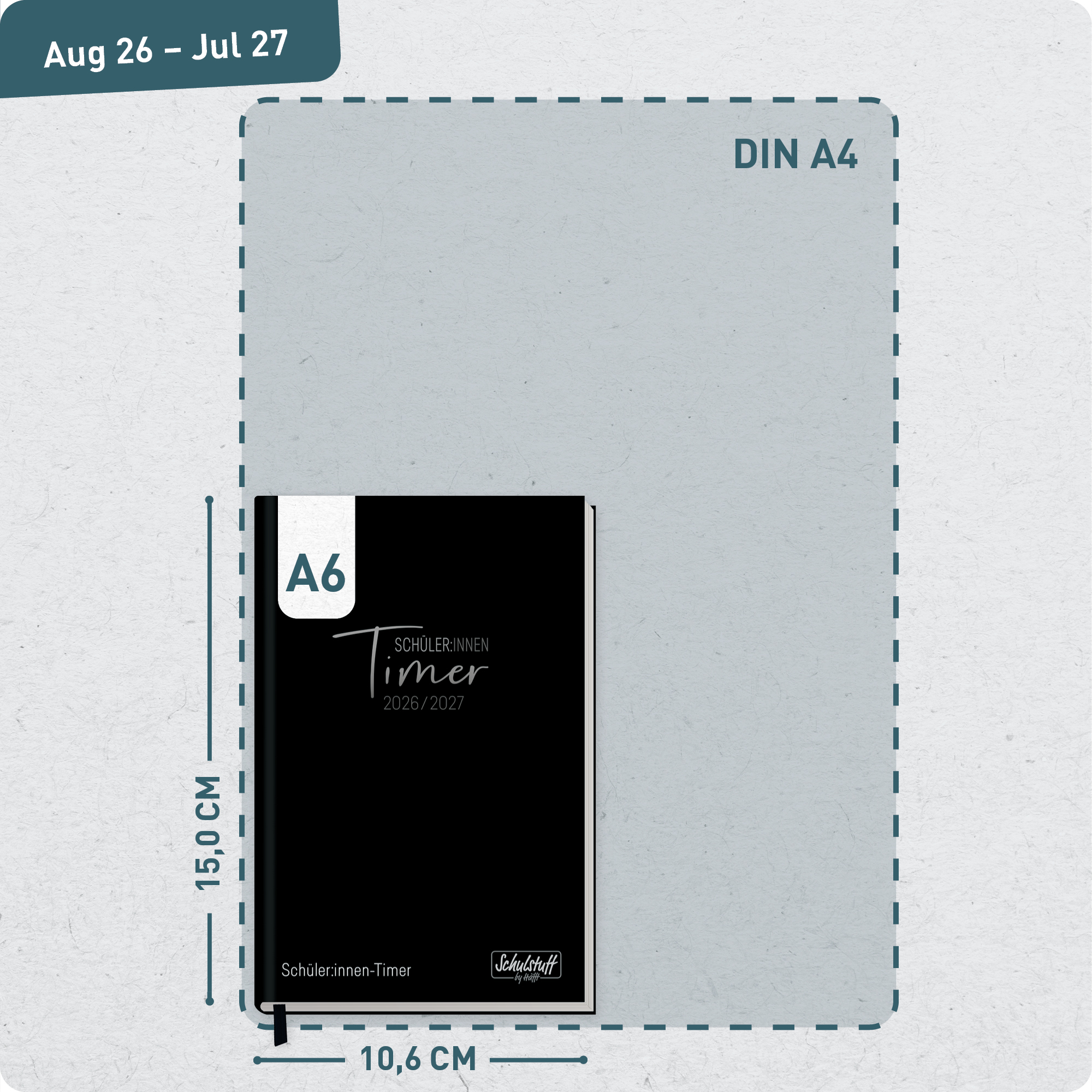 Artikelbild 3 des Artikels “Schulstuff Schüler:innen-Timer A6 2026/2027 [Black Edition] “