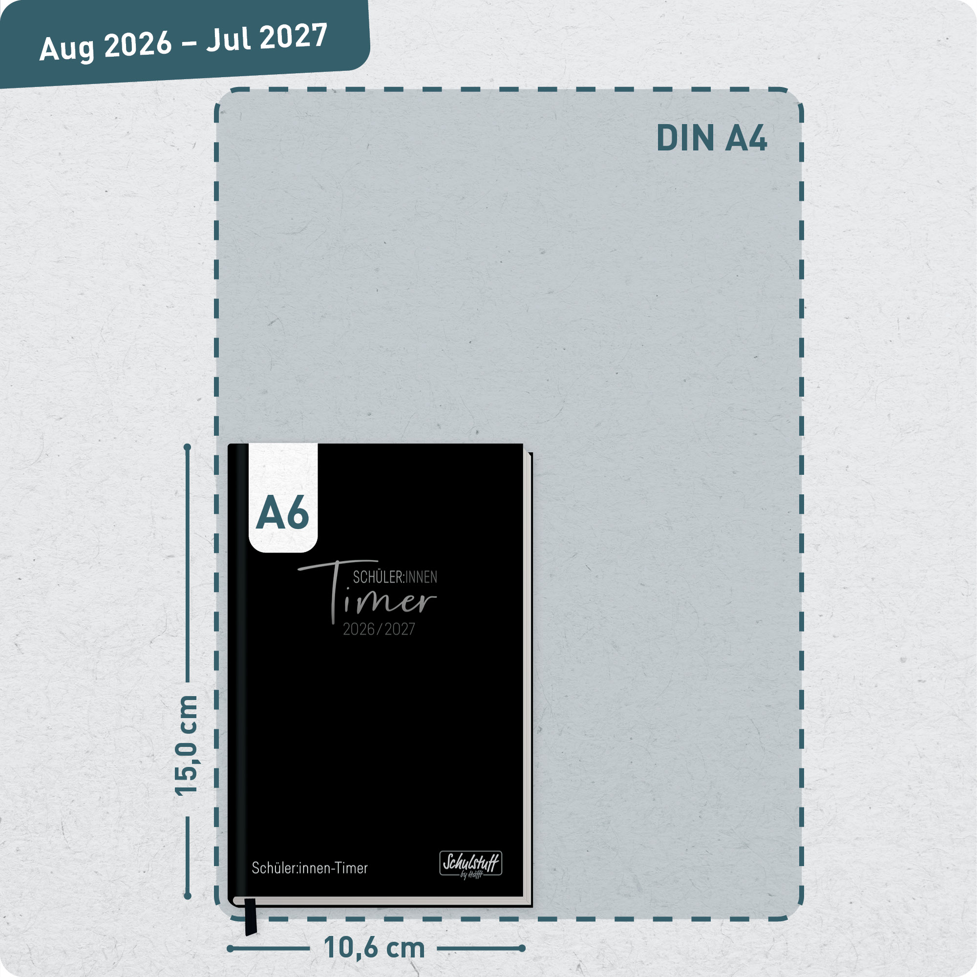Artikelbild 3 des Artikels “Schulstuff Schüler:innen-Timer A6 2026/2027 [Black Edition] “