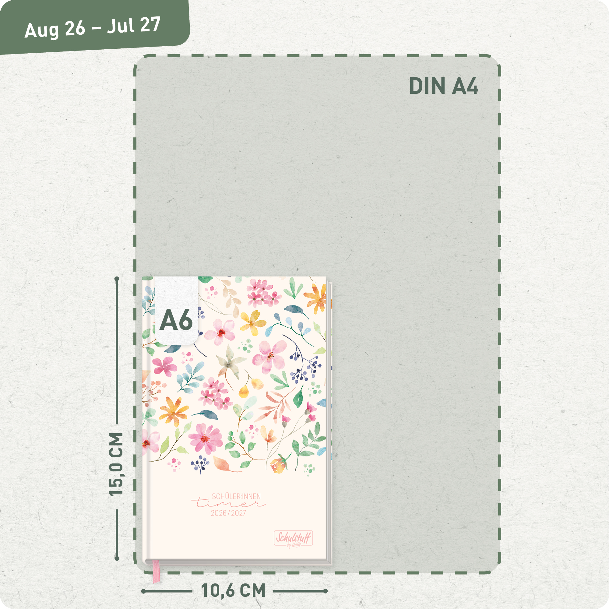 Artikelbild 3 des Artikels “Schulstuff Schüler:innen-Timer A6 2026/2027 [Wild Blossoms] “