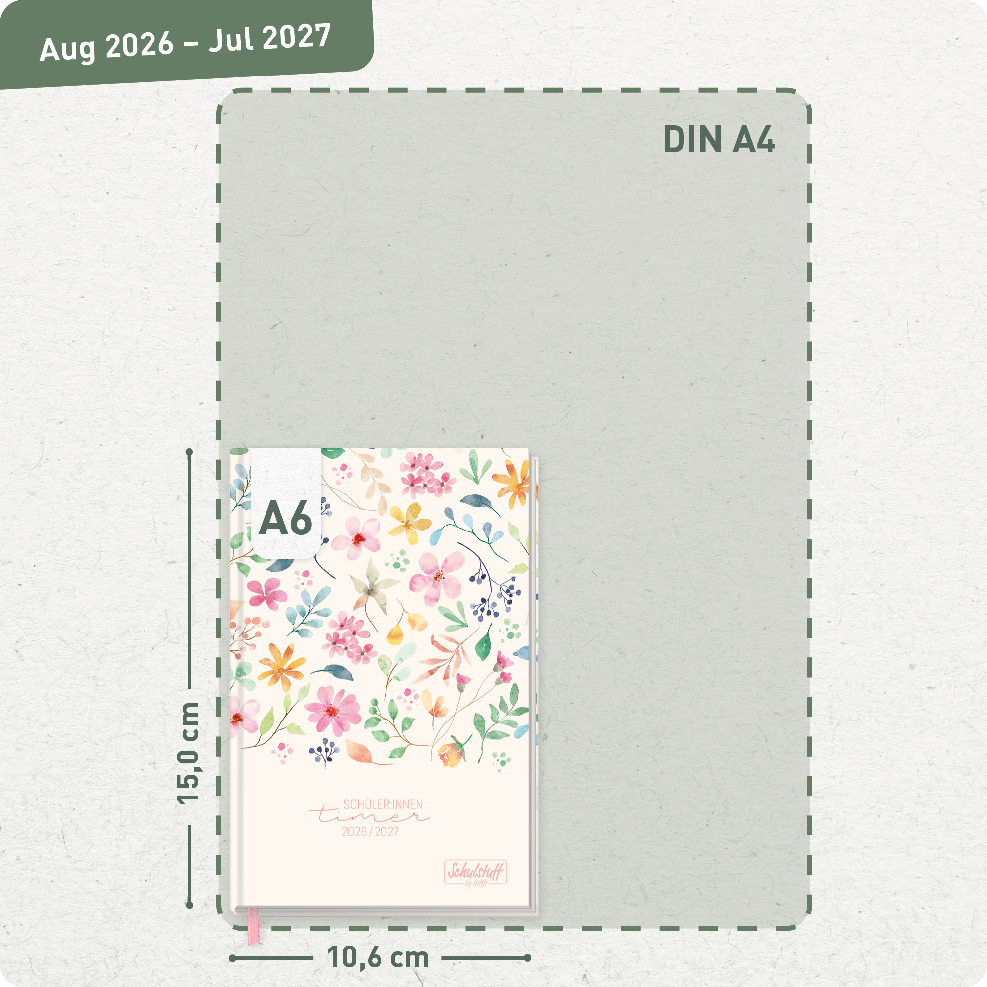 Artikelbild 3 des Artikels “Schulstuff Schüler:innen-Timer A6 2026/2027 [Wild Blossoms] “