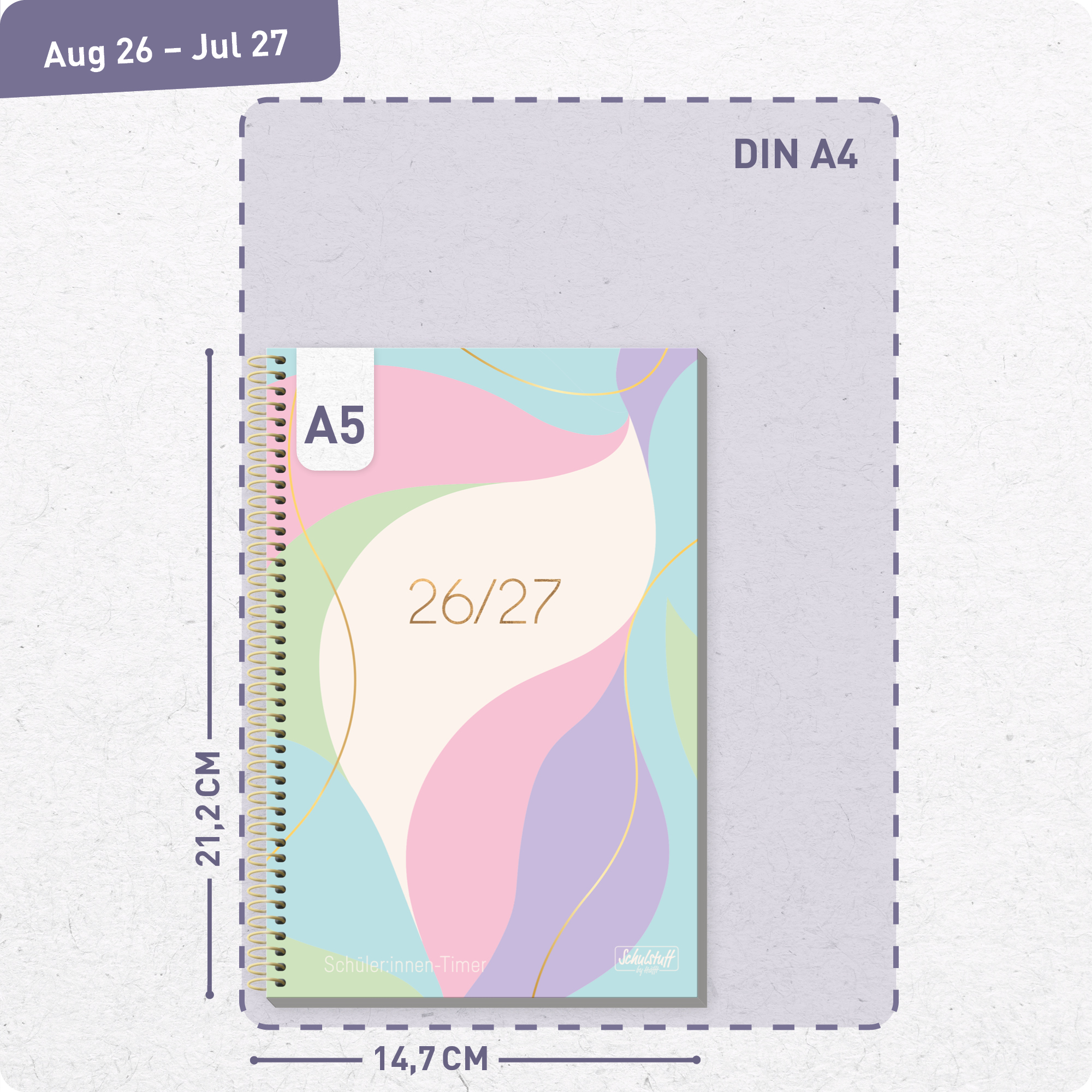 Artikelbild 3 des Artikels “Schulstuff Schüler:innen-Timer mit Spiralbindung A5 2026/2027 [Pastel Love] “